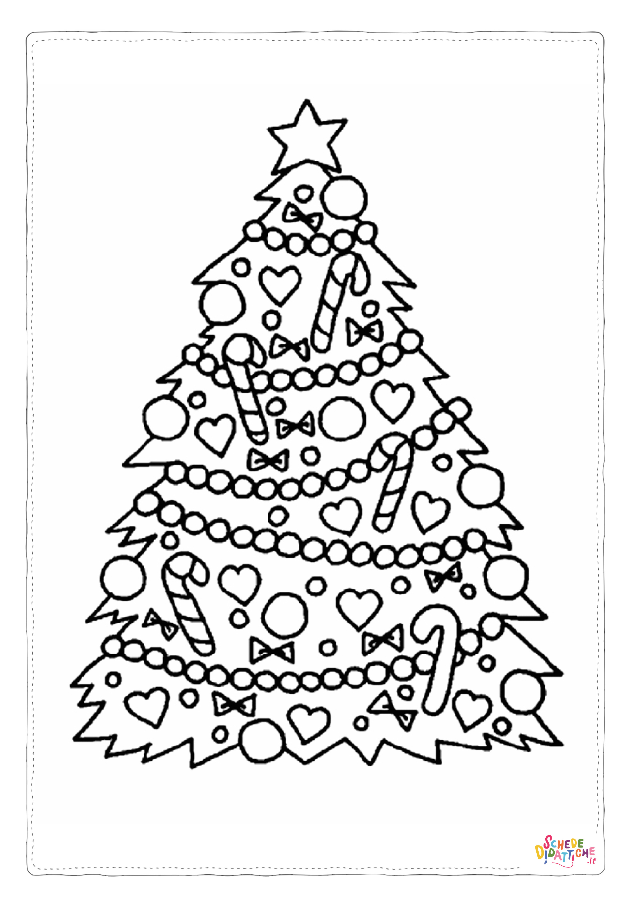 Disegno "Disegno di albero di Natale da stampare e colorare 35" Disegno di albero di Natale da stampare e colorare 35