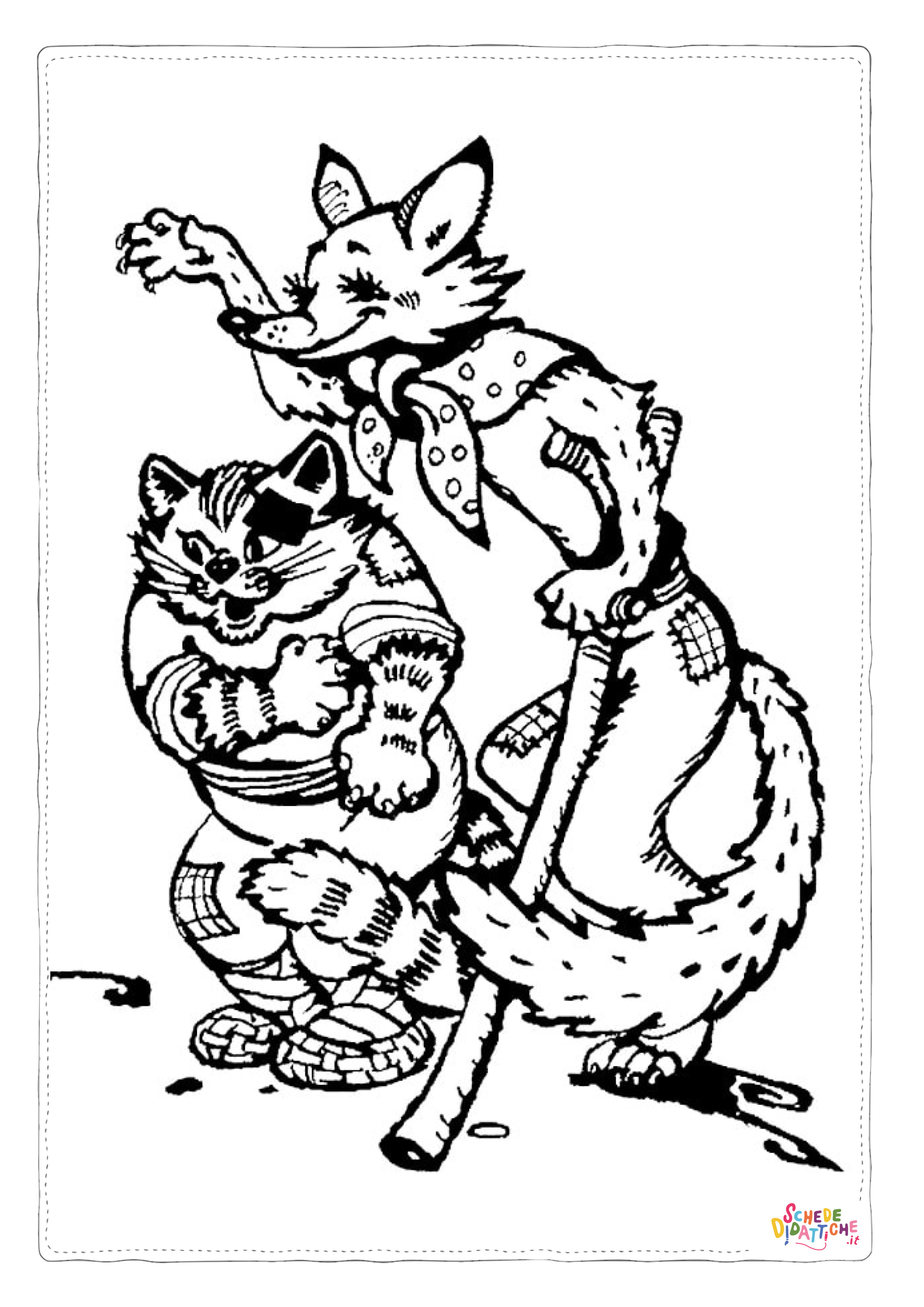 Disegno "Disegno di volpe da stampare e colorare 45" Disegno di volpe da stampare e colorare 45