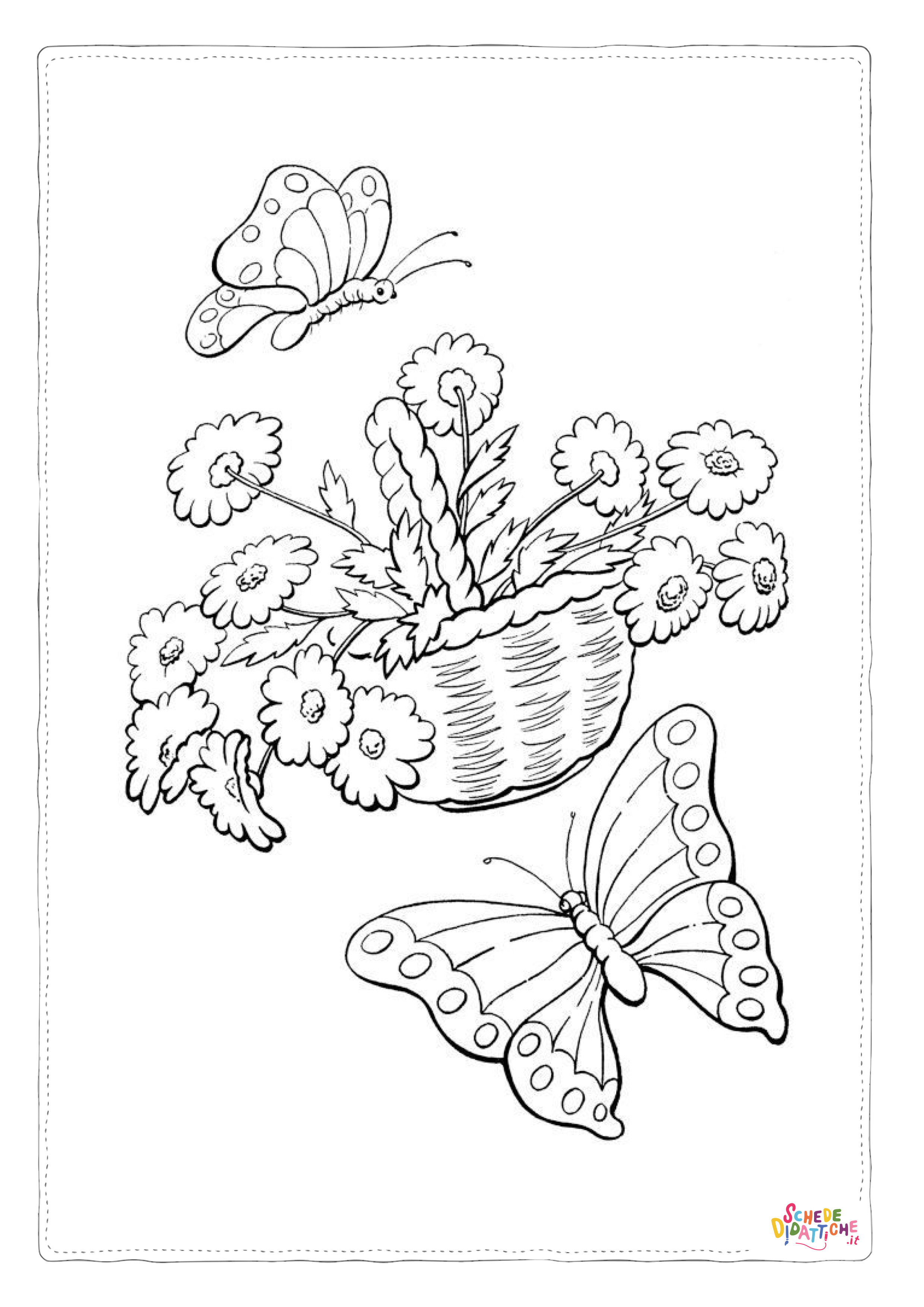 Disegno "Disegno di fiore da stampare e colorare 1" Disegno di fiore da stampare e colorare 1