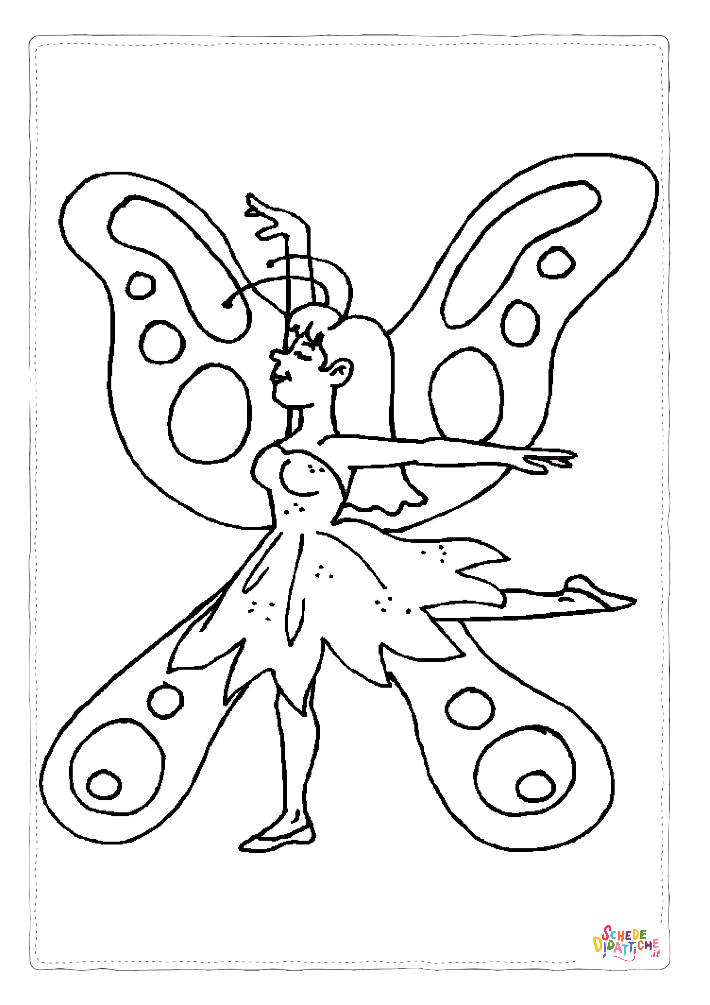 Disegno "Disegno di fata da stampare e colorare 50" Disegno di fata da stampare e colorare 50