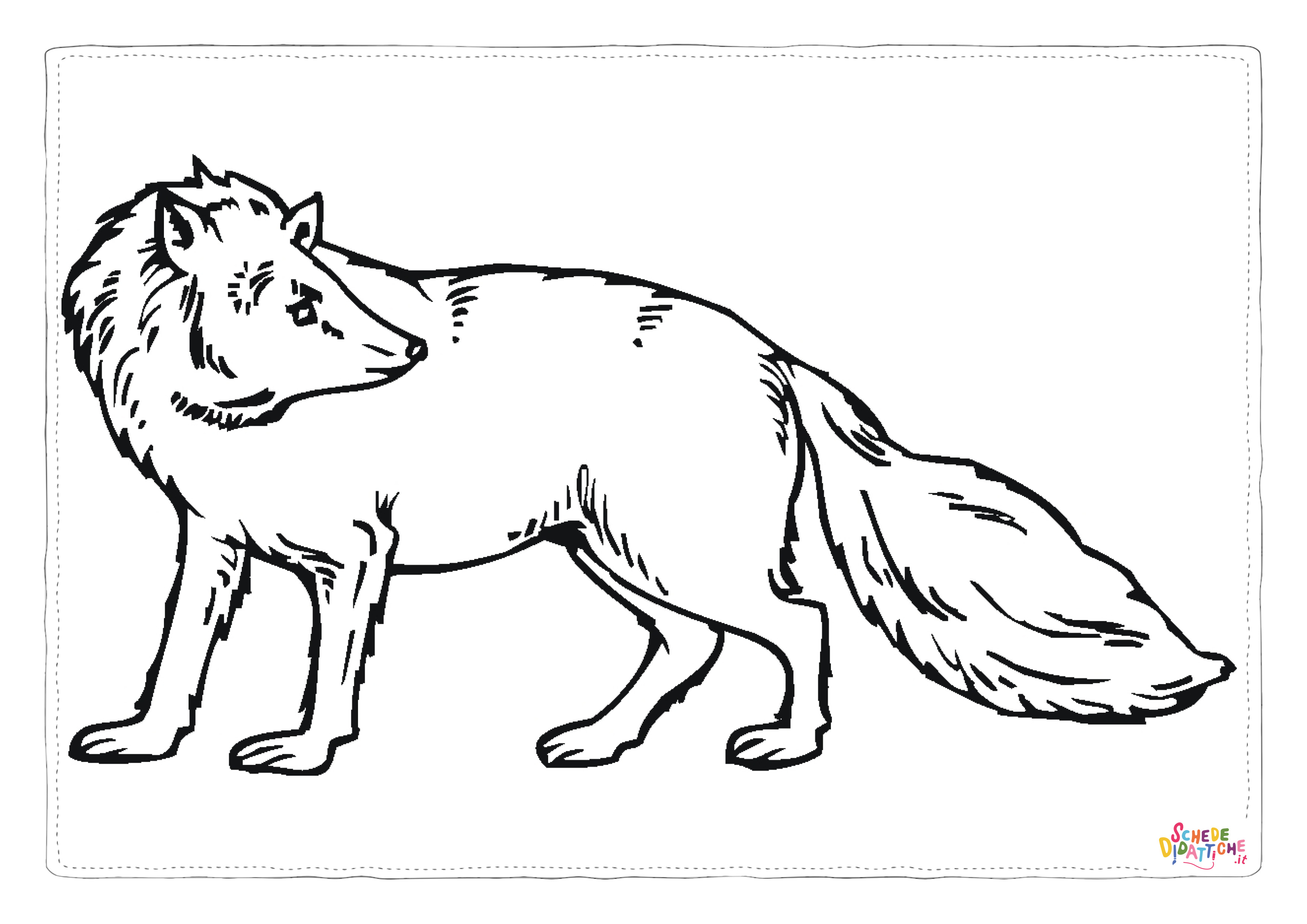 Disegno "Disegno di volpe da stampare e colorare 9" Disegno di volpe da stampare e colorare 9