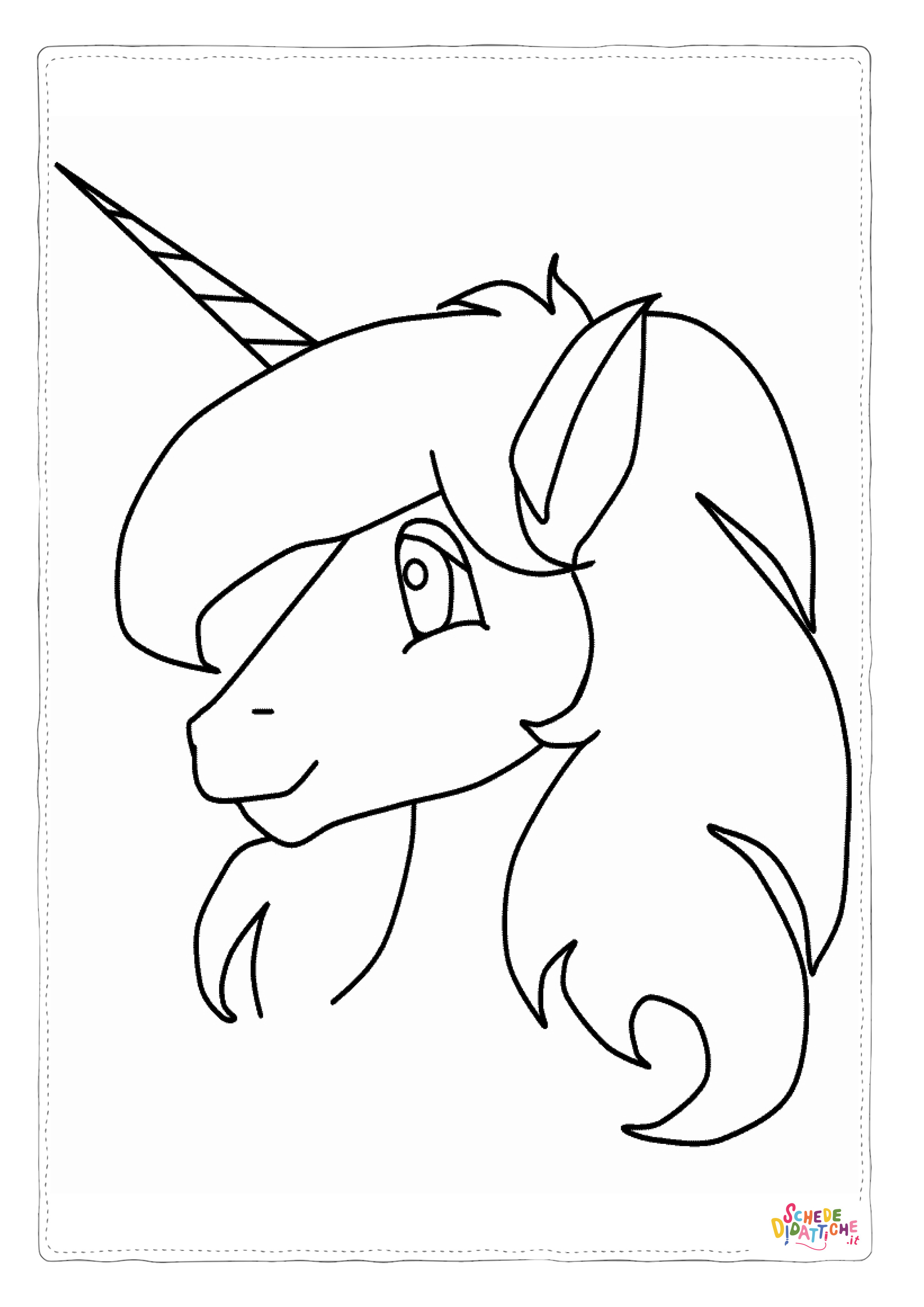 Disegno di unicorno da stampare e colorare 96