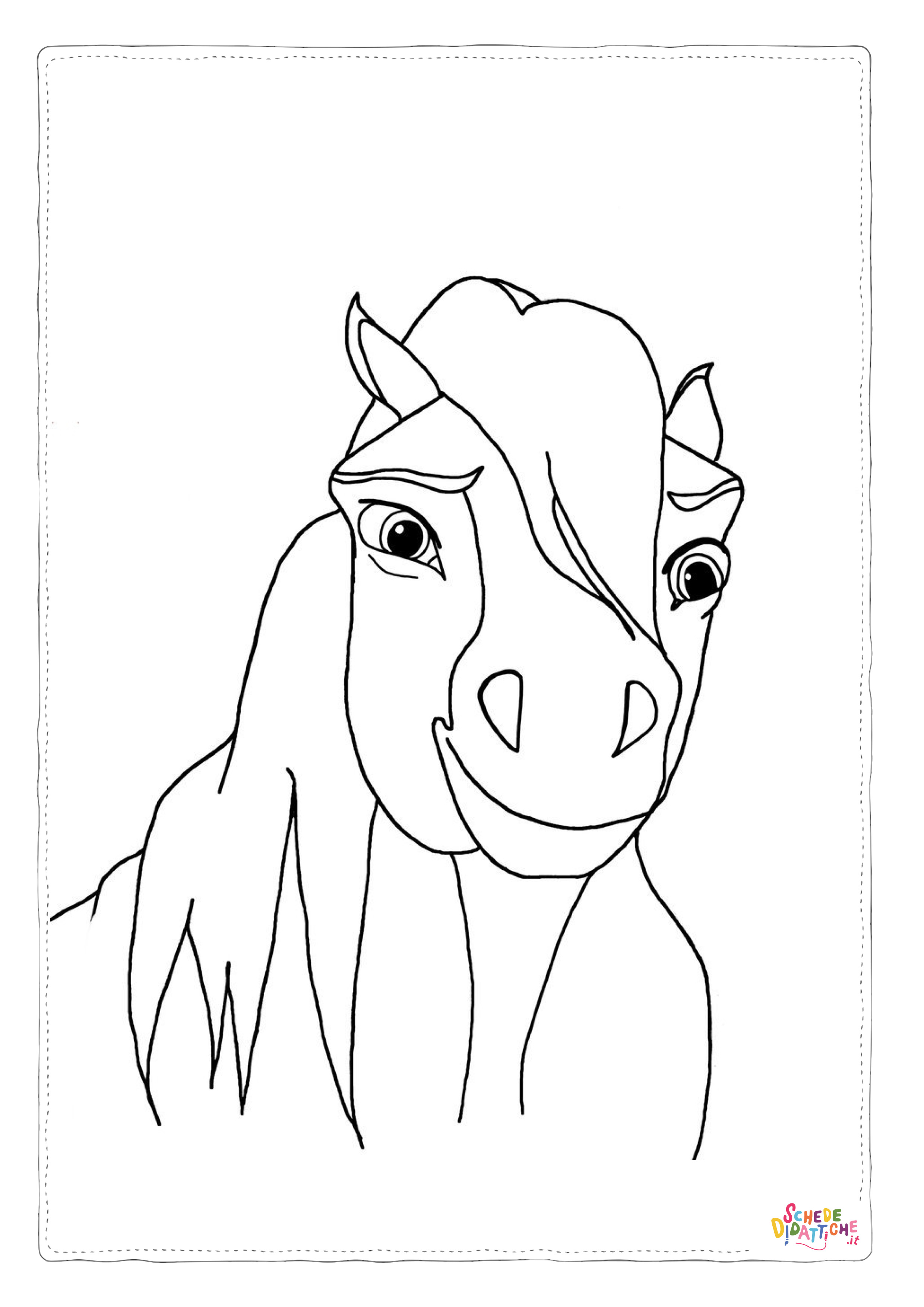 Disegno "Disegno di cavallo da stampare e colorare 113" Disegno di cavallo da stampare e colorare 113