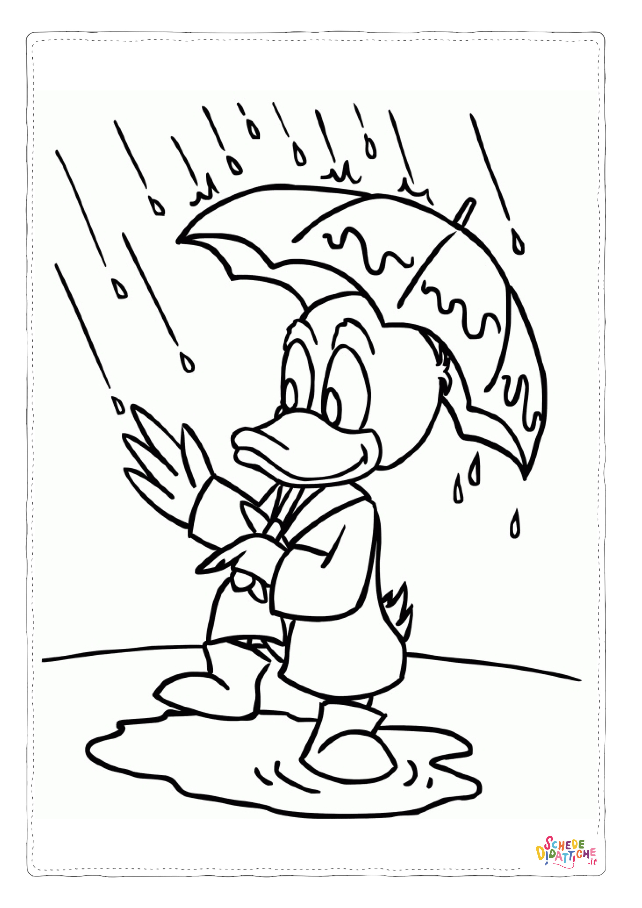 Disegno "Disegno di Paperino da stampare e colorare 10" Disegno di Paperino da stampare e colorare 10
