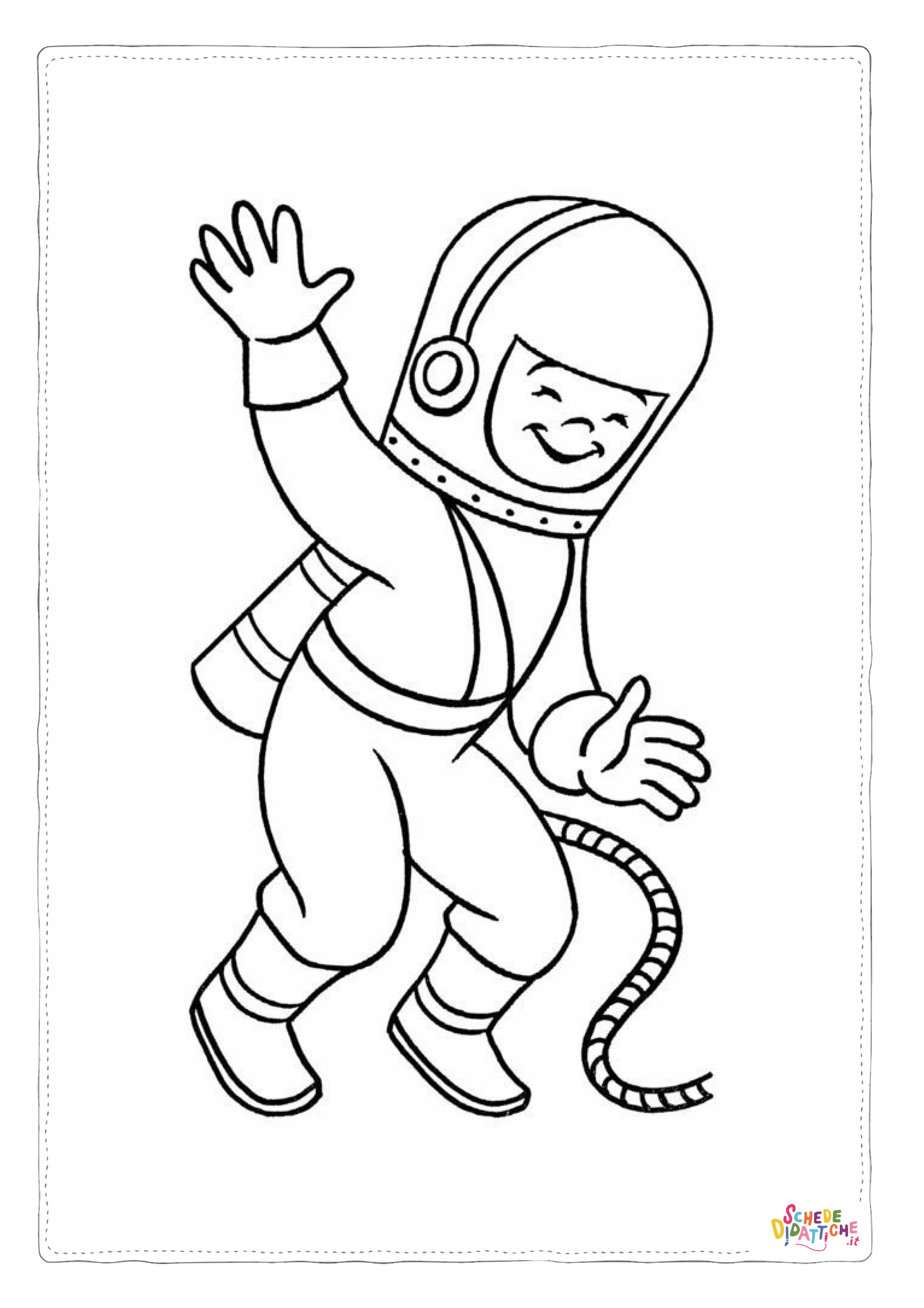 Disegno "Disegno di astronauta da stampare e colorare 24" Disegno di astronauta da stampare e colorare 24