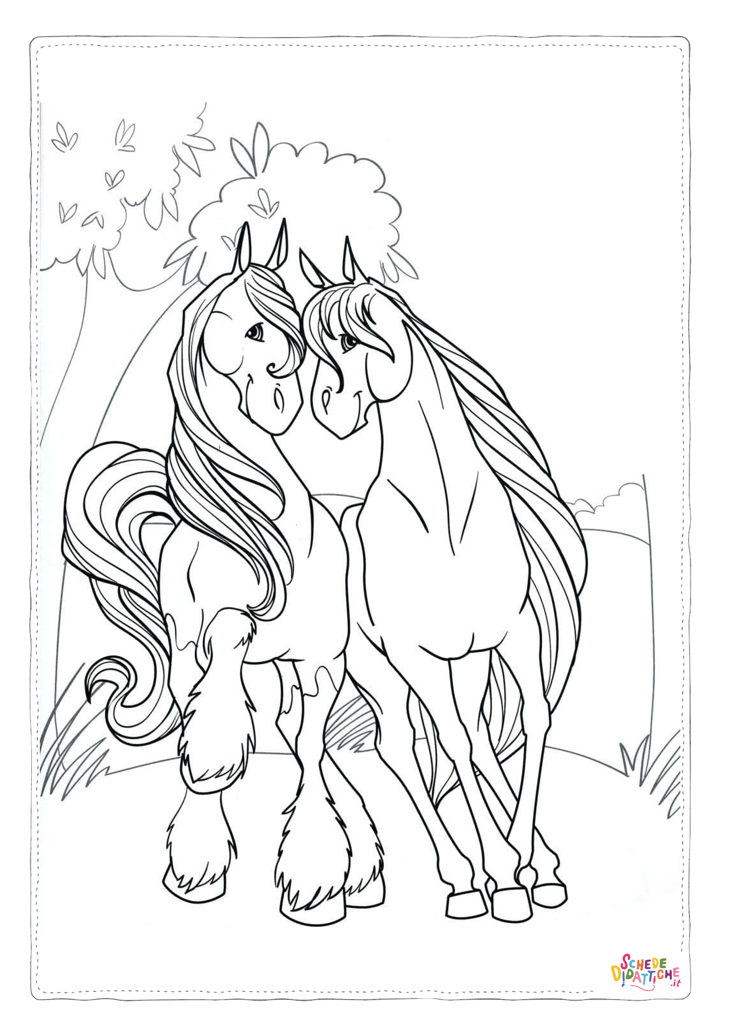 Disegno "Disegno di cavallo da stampare e colorare 161" Disegno di cavallo da stampare e colorare 161