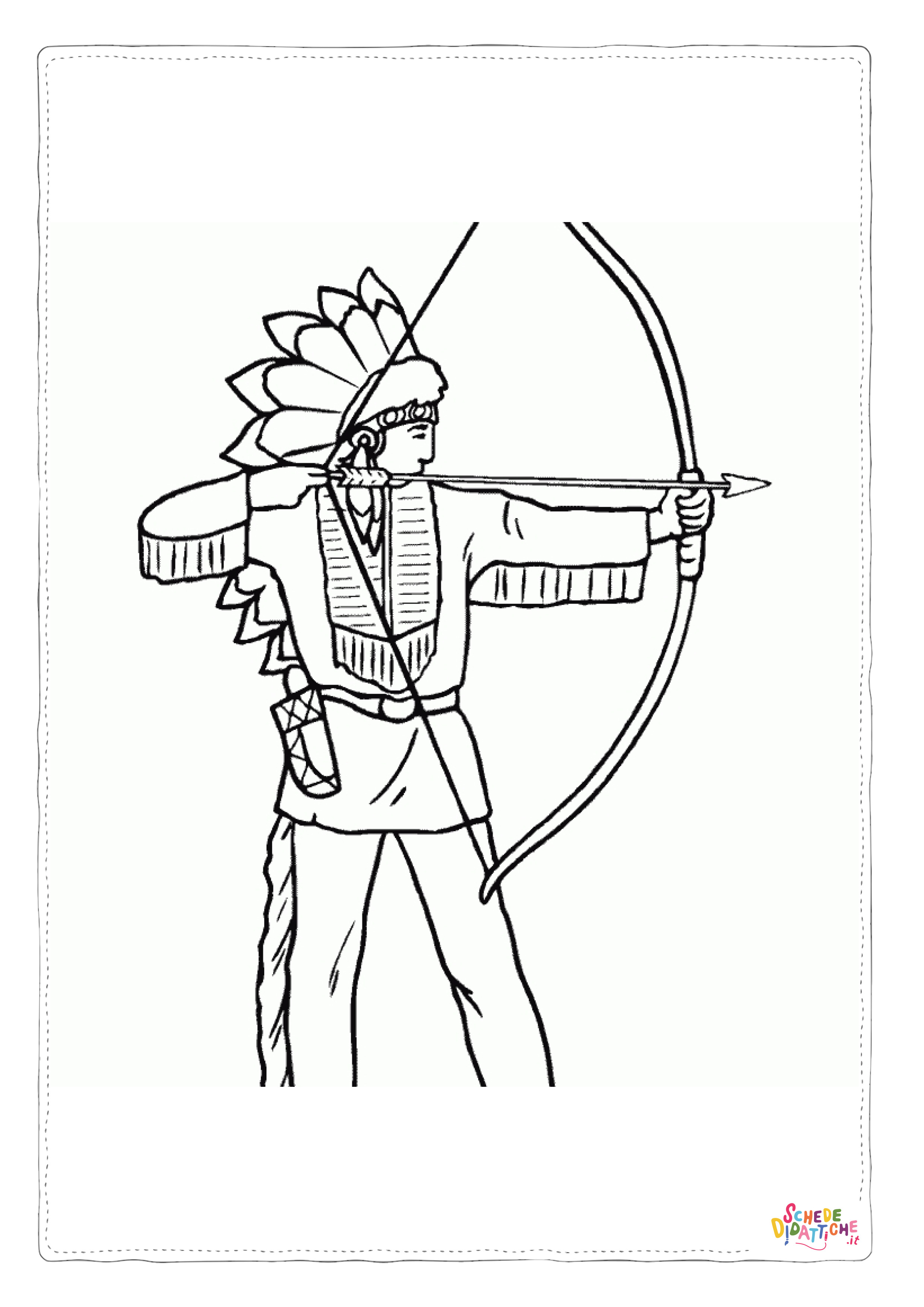 Disegno di Indiani d'America da stampare e colorare 64