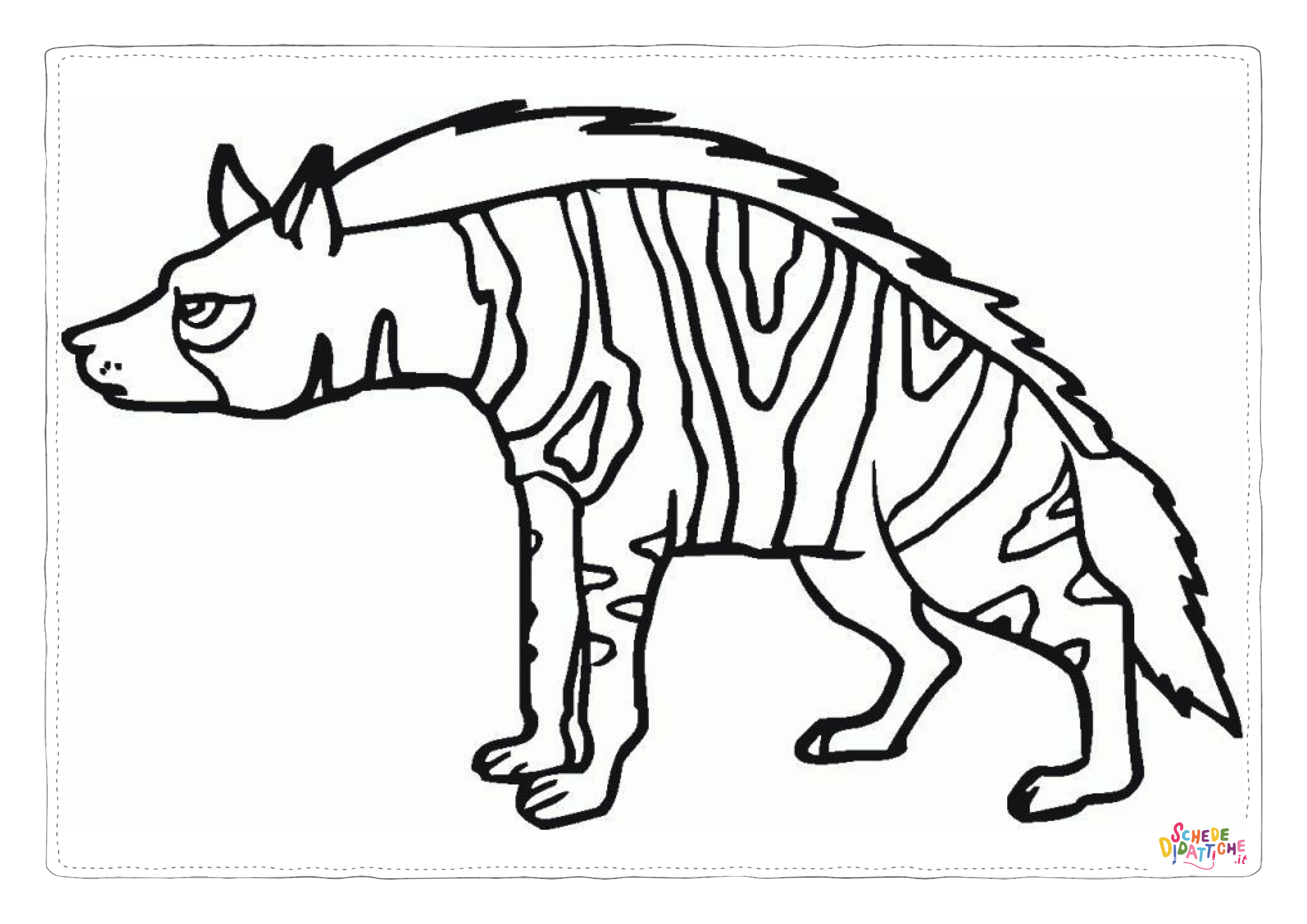 Disegno "Disegno di iena da stampare e colorare 10" Disegno di iena da stampare e colorare 10