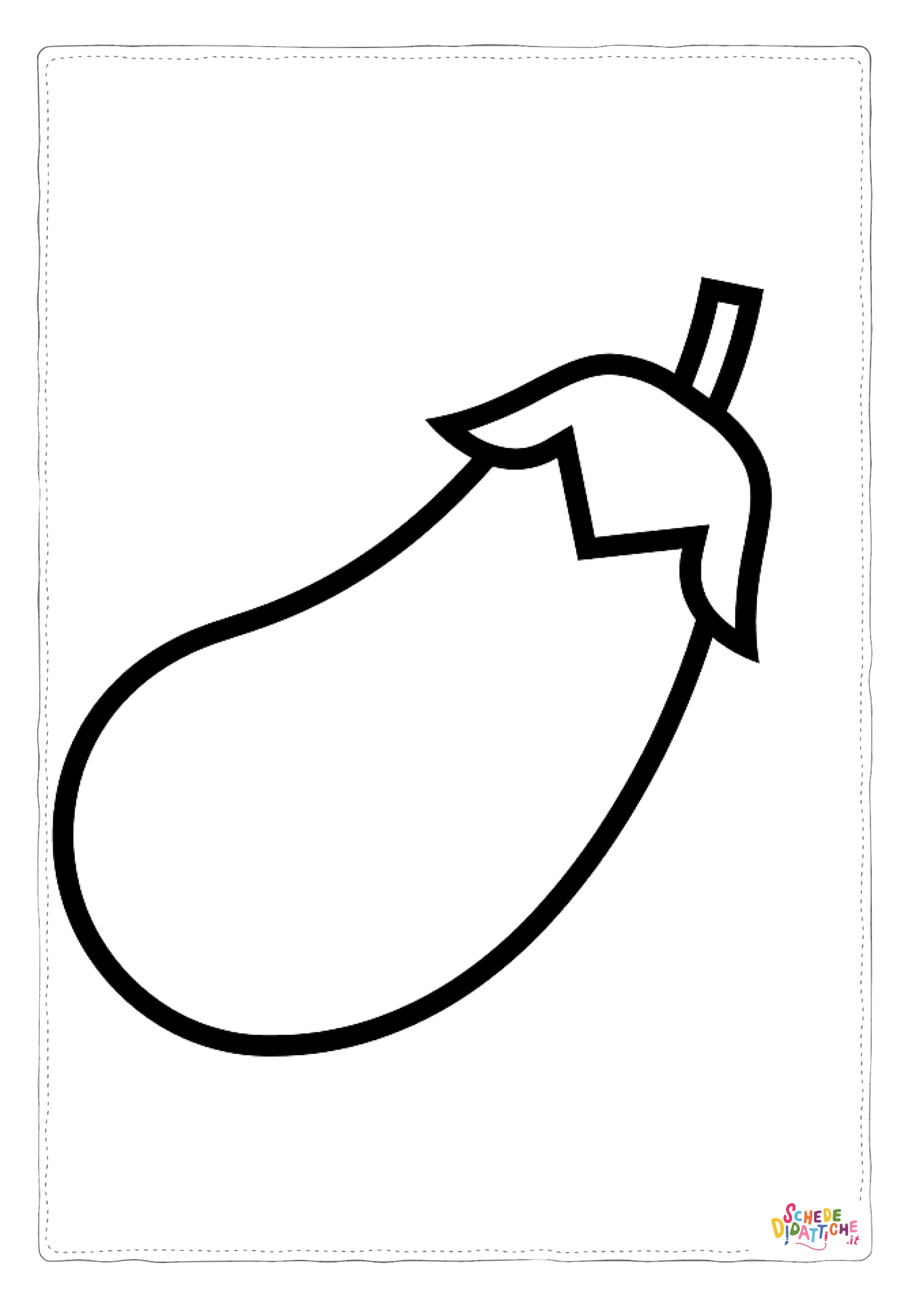 Disegno "Disegno di melanzana da stampare e colorare 1" Disegno di melanzana da stampare e colorare 1