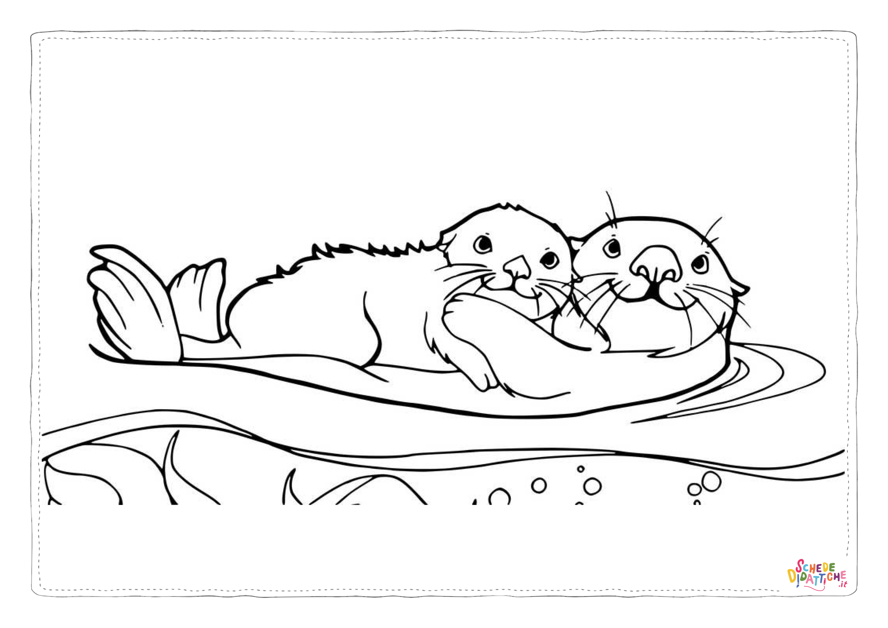 Disegno "Disegno di lontra da stampare e colorare 9" Disegno di lontra da stampare e colorare 9