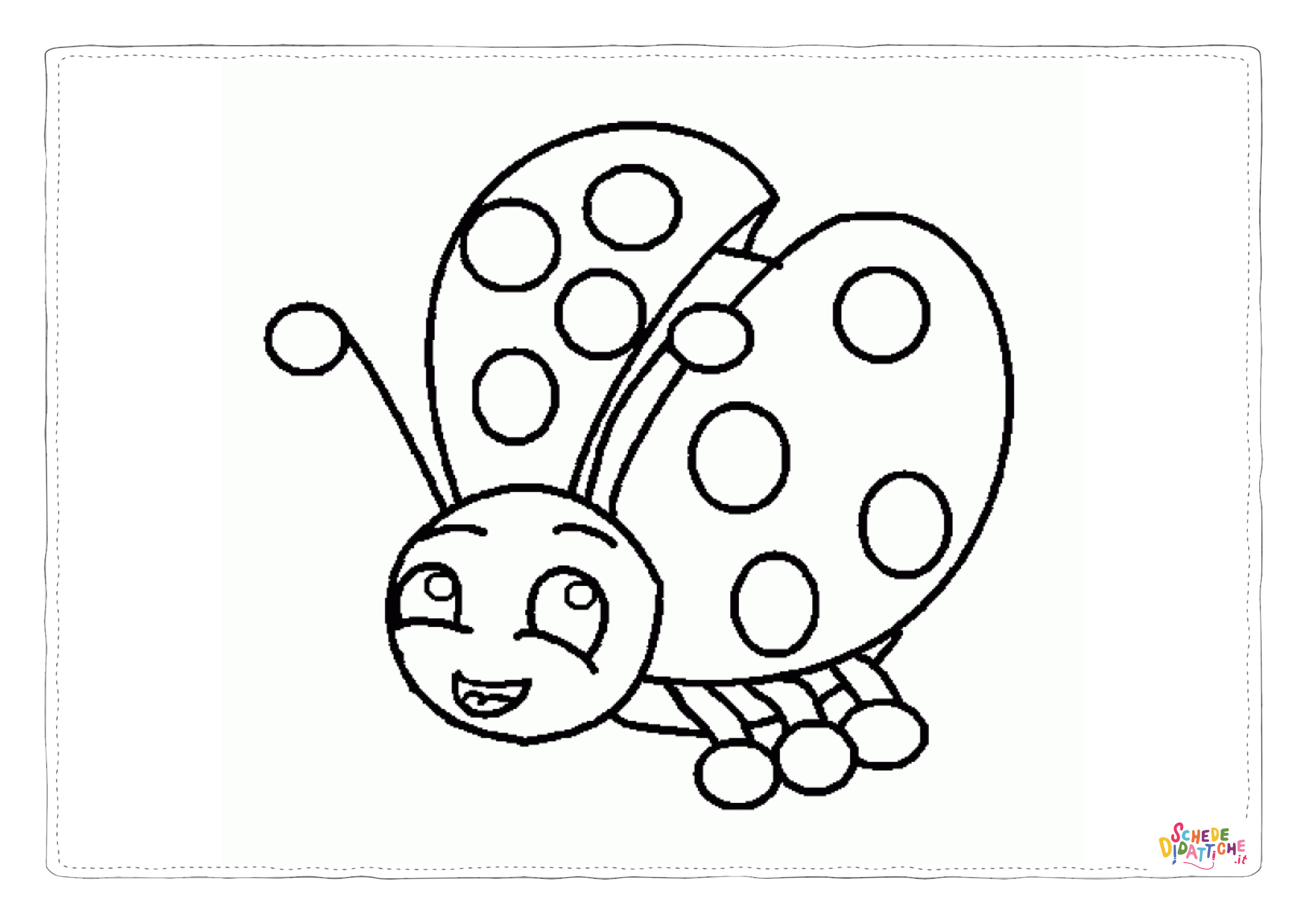 Disegno "Disegno di coccinella da stampare e colorare 32" Disegno di coccinella da stampare e colorare 32