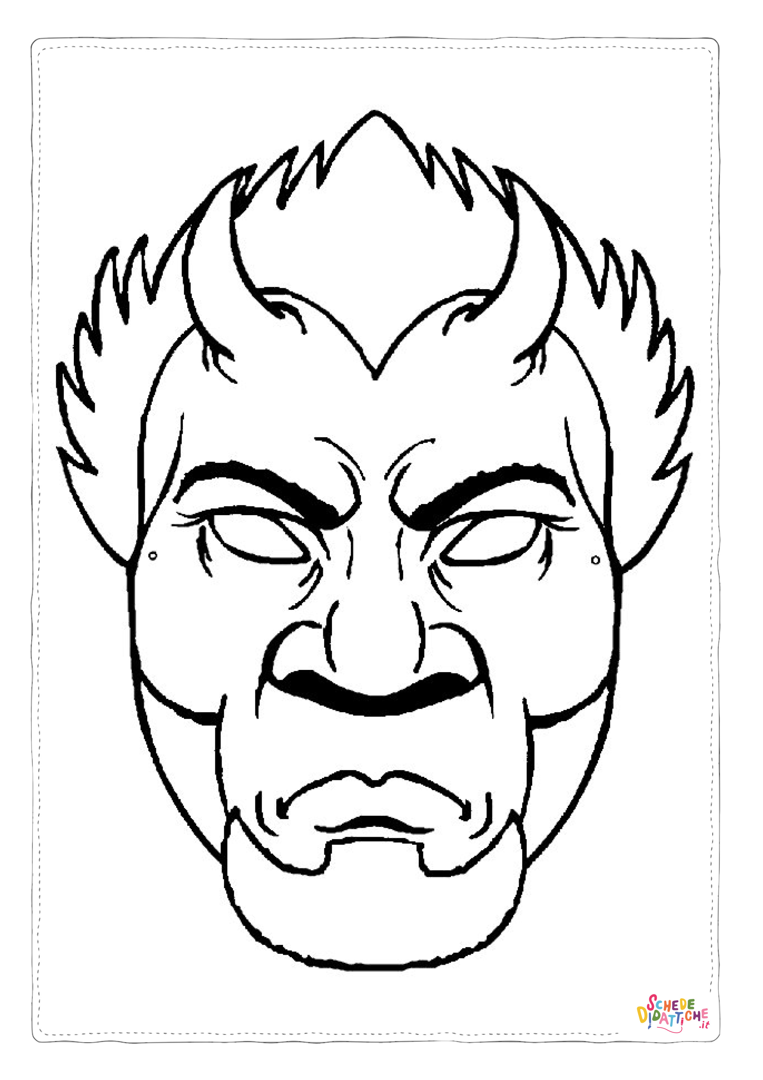 Disegno di maschera da stampare e colorare 72