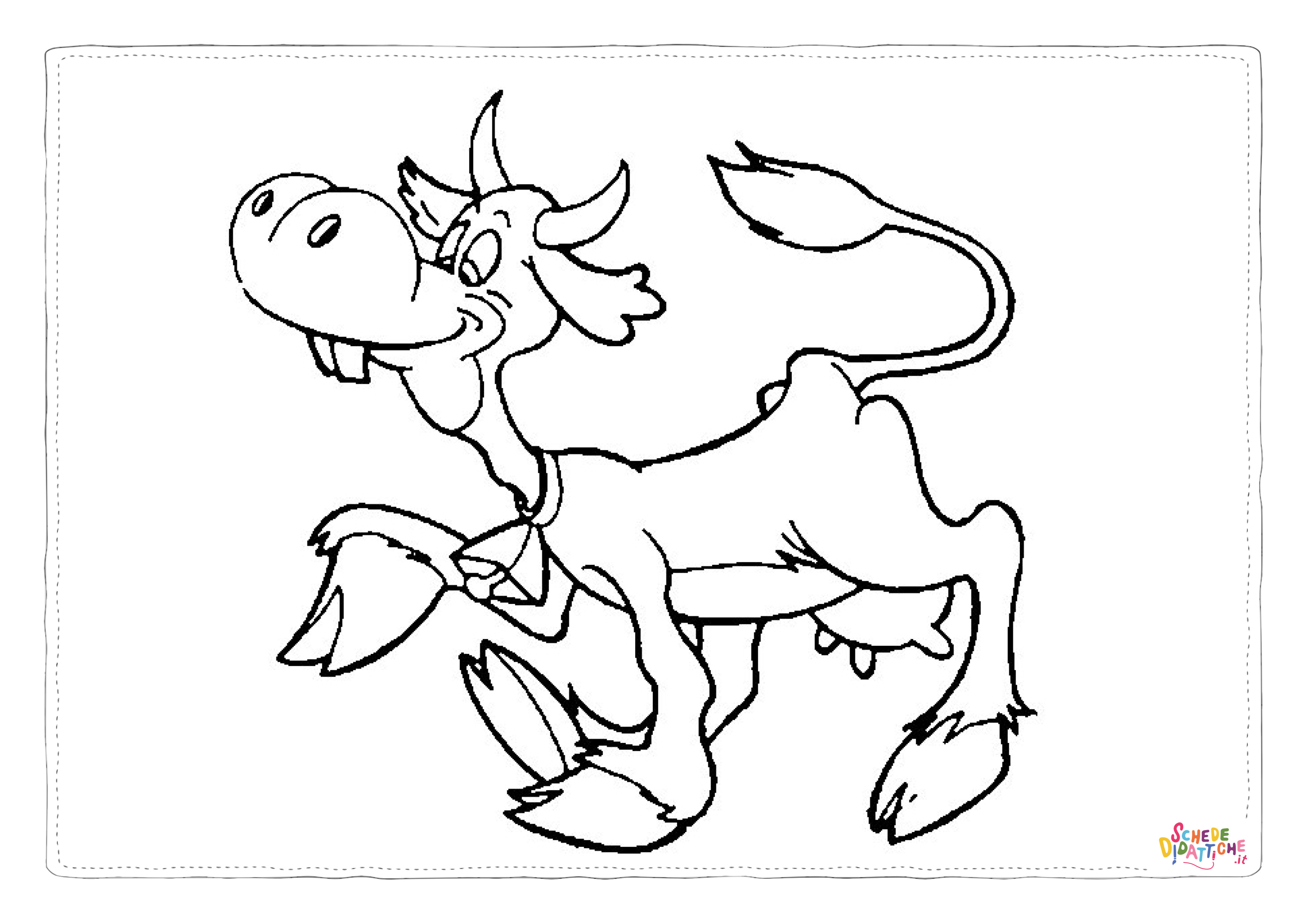 Disegno di mucca da stampare e colorare 16