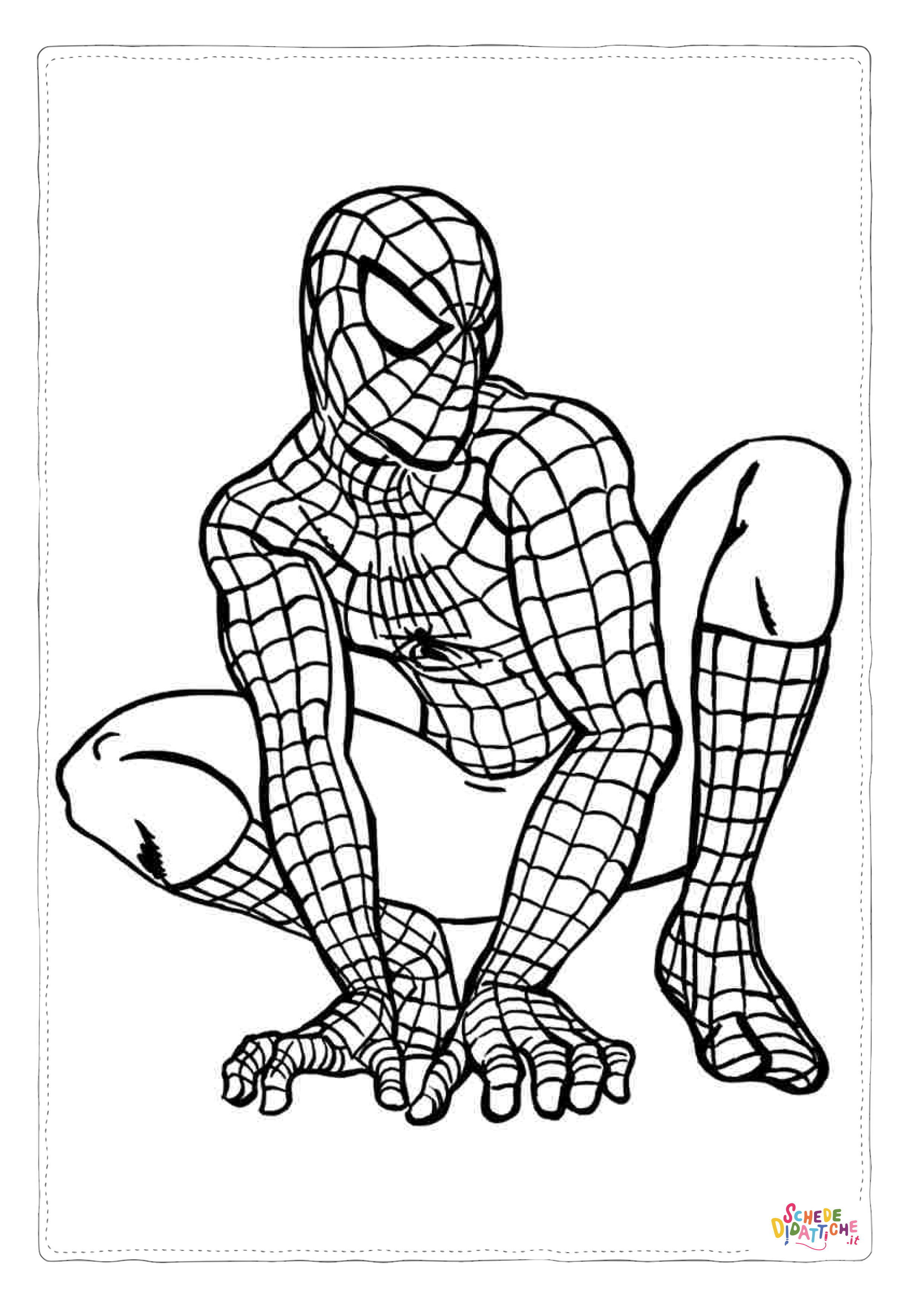 Disegno di Spiderman da stampare e colorare 19