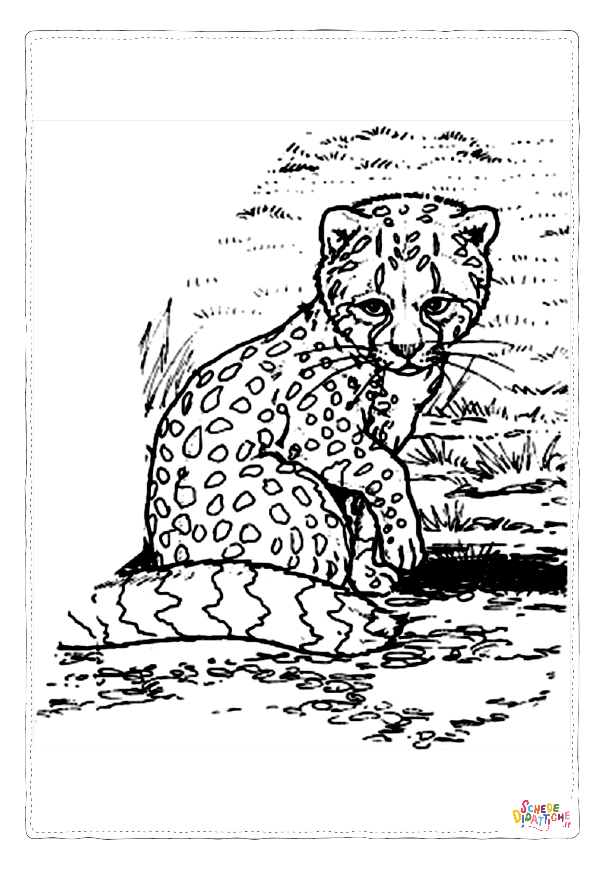 Disegno di leopardo da stampare e colorare 19