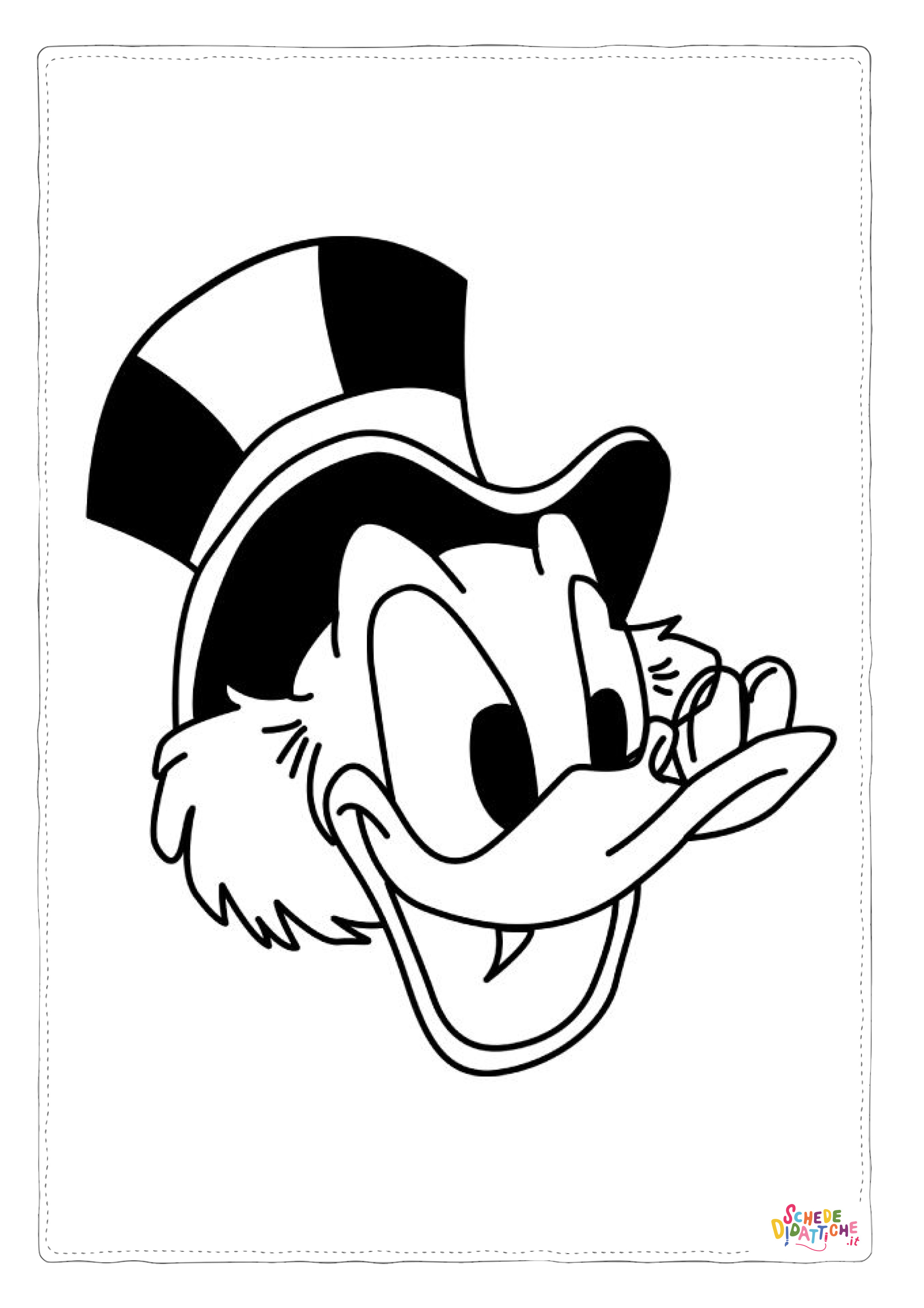 Disegno "Disegno di Zio Paperone da stampare e colorare 14" Disegno di Zio Paperone da stampare e colorare 14