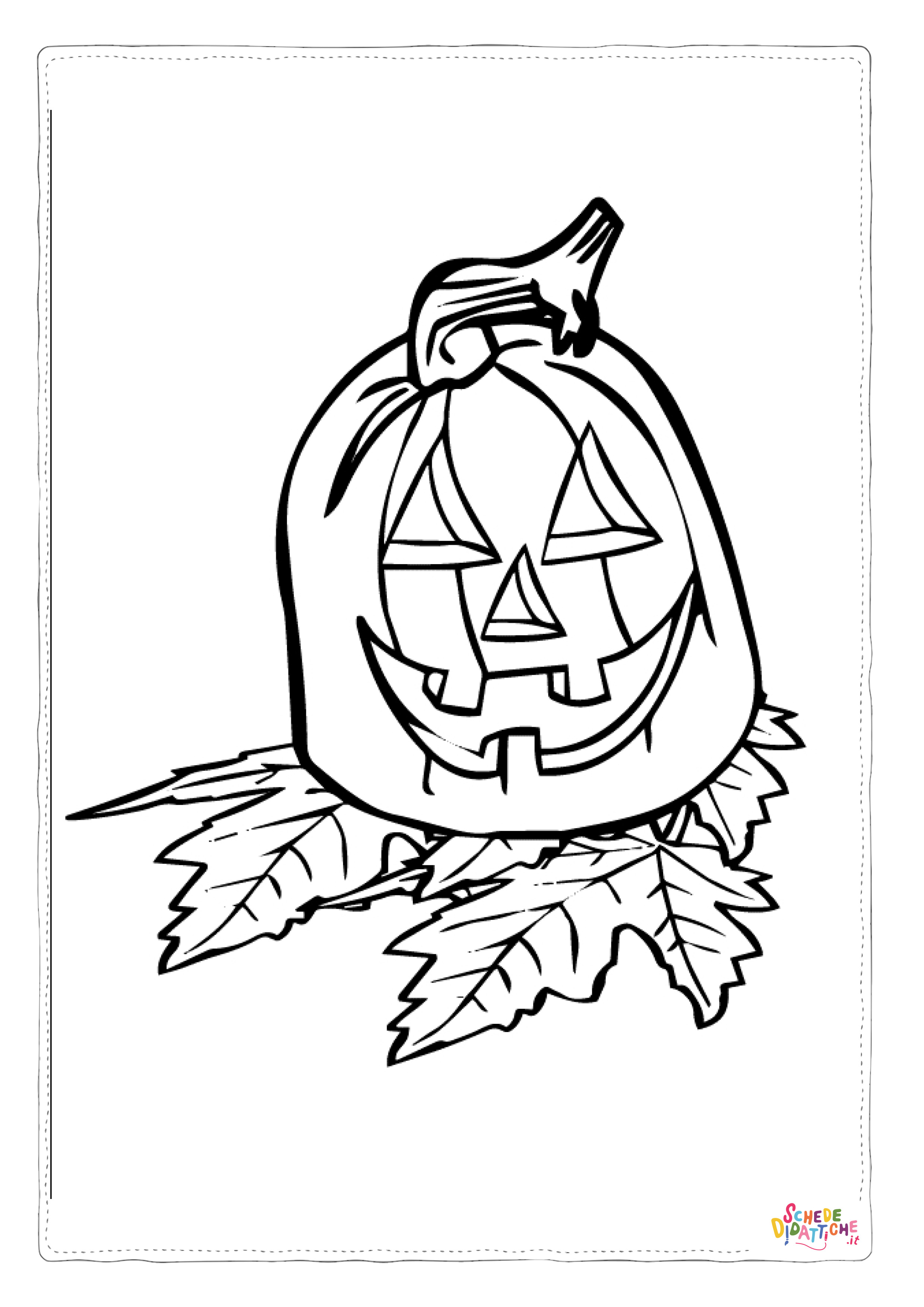 Disegno "Disegno di zucca di Halloween da stampare e colorare 15" Disegno di zucca di Halloween da stampare e colorare 15
