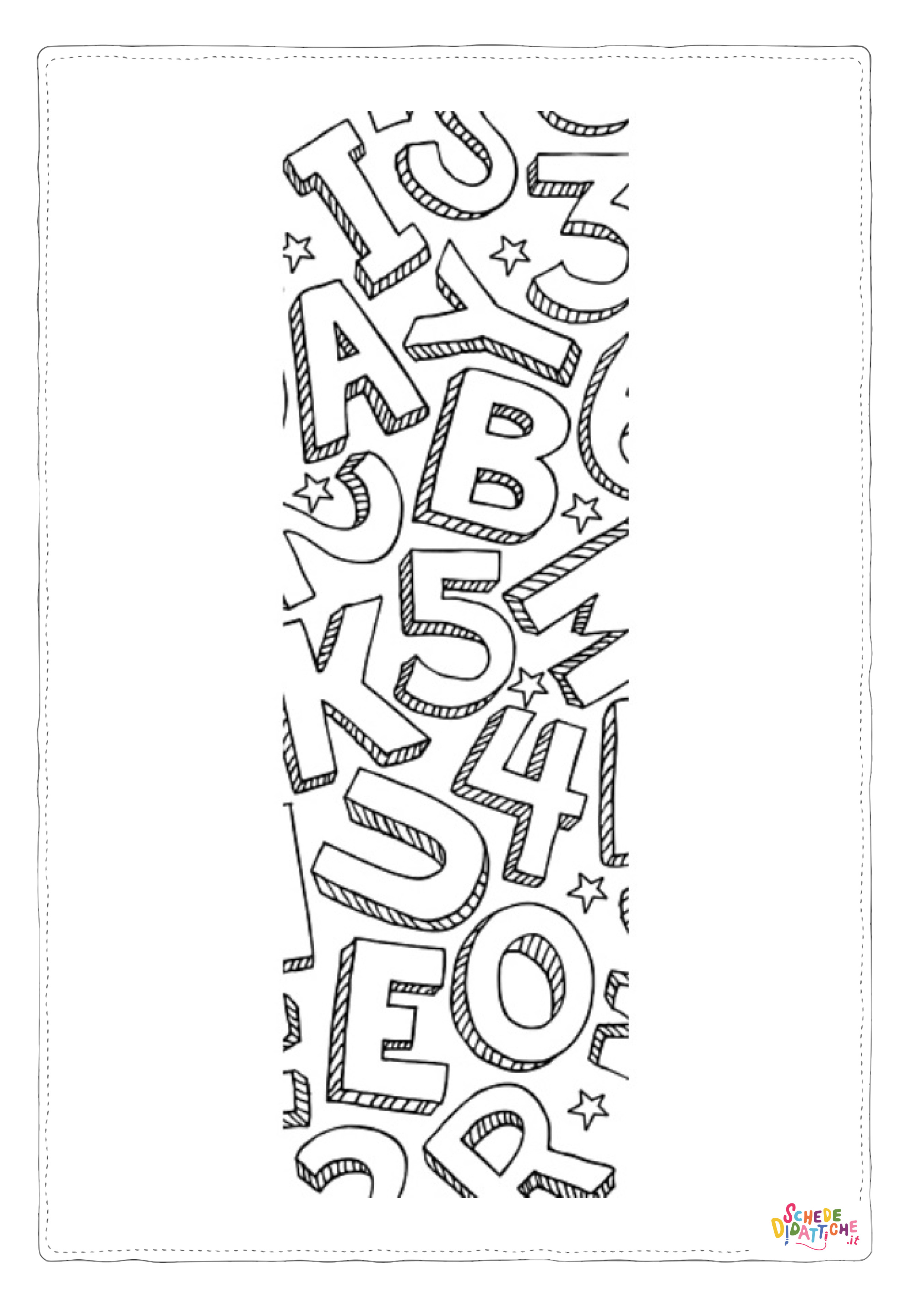 Disegno "Disegno di lettera dell'alfabeto da stampare e colorare 233" Disegno di lettera dell'alfabeto da stampare e colorare 233