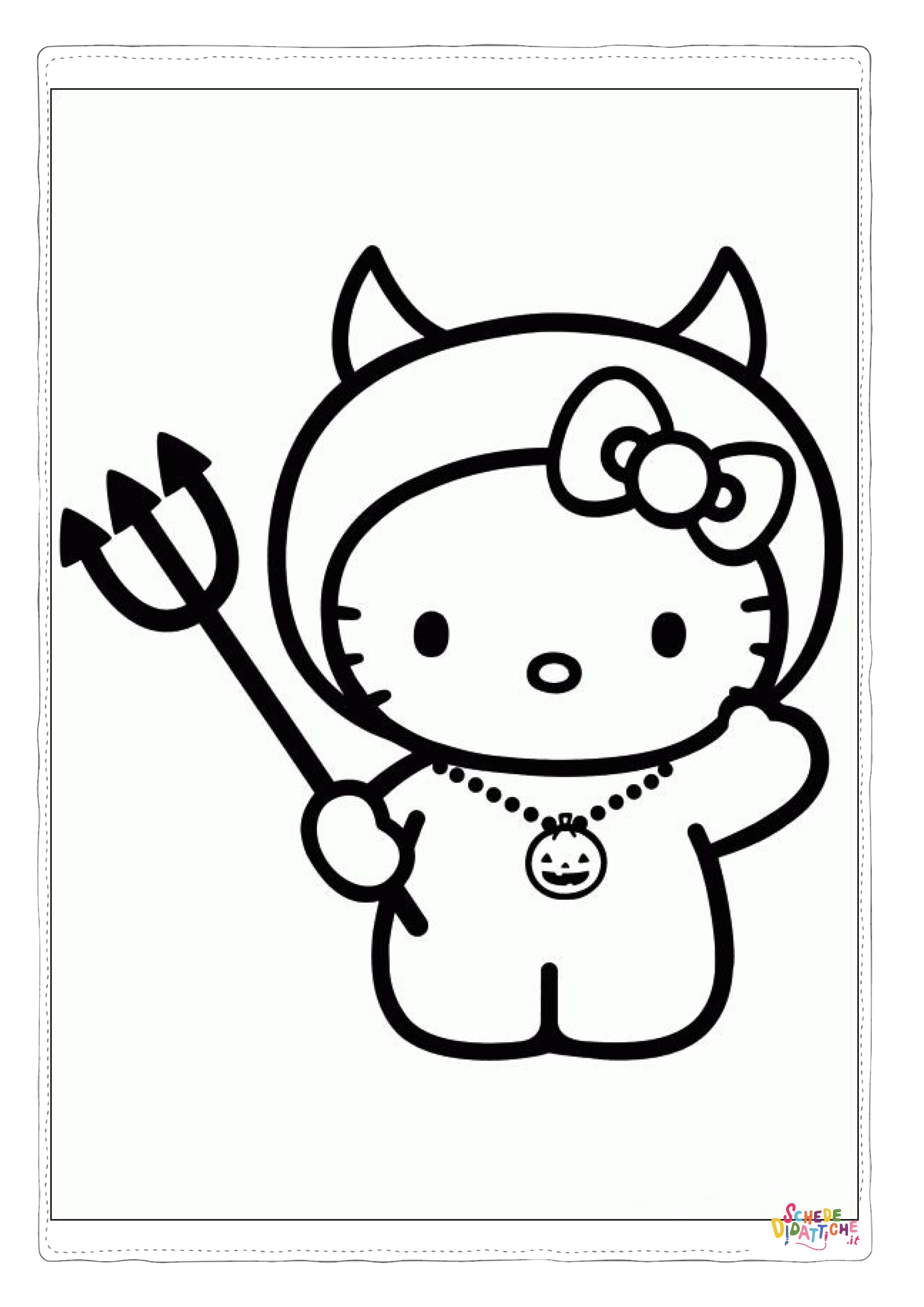 Disegno "Disegno di Hello Kitty da stampare e colorare 168" Disegno di Hello Kitty da stampare e colorare 168