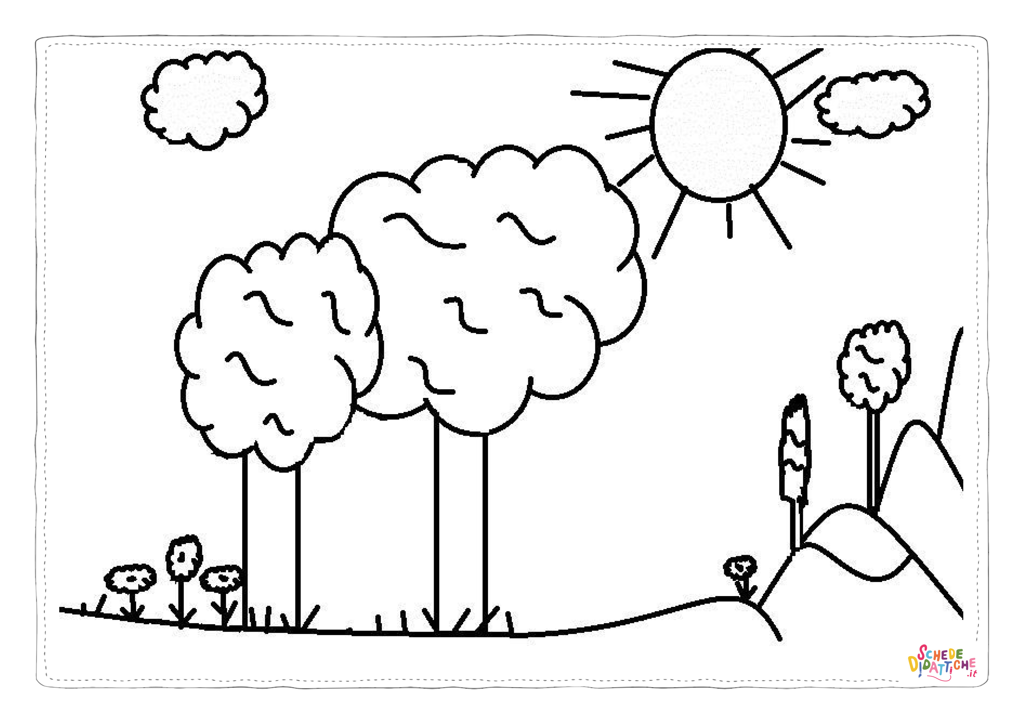 Disegno "Disegno di albero da stampare e colorare 142" Disegno di albero da stampare e colorare 142