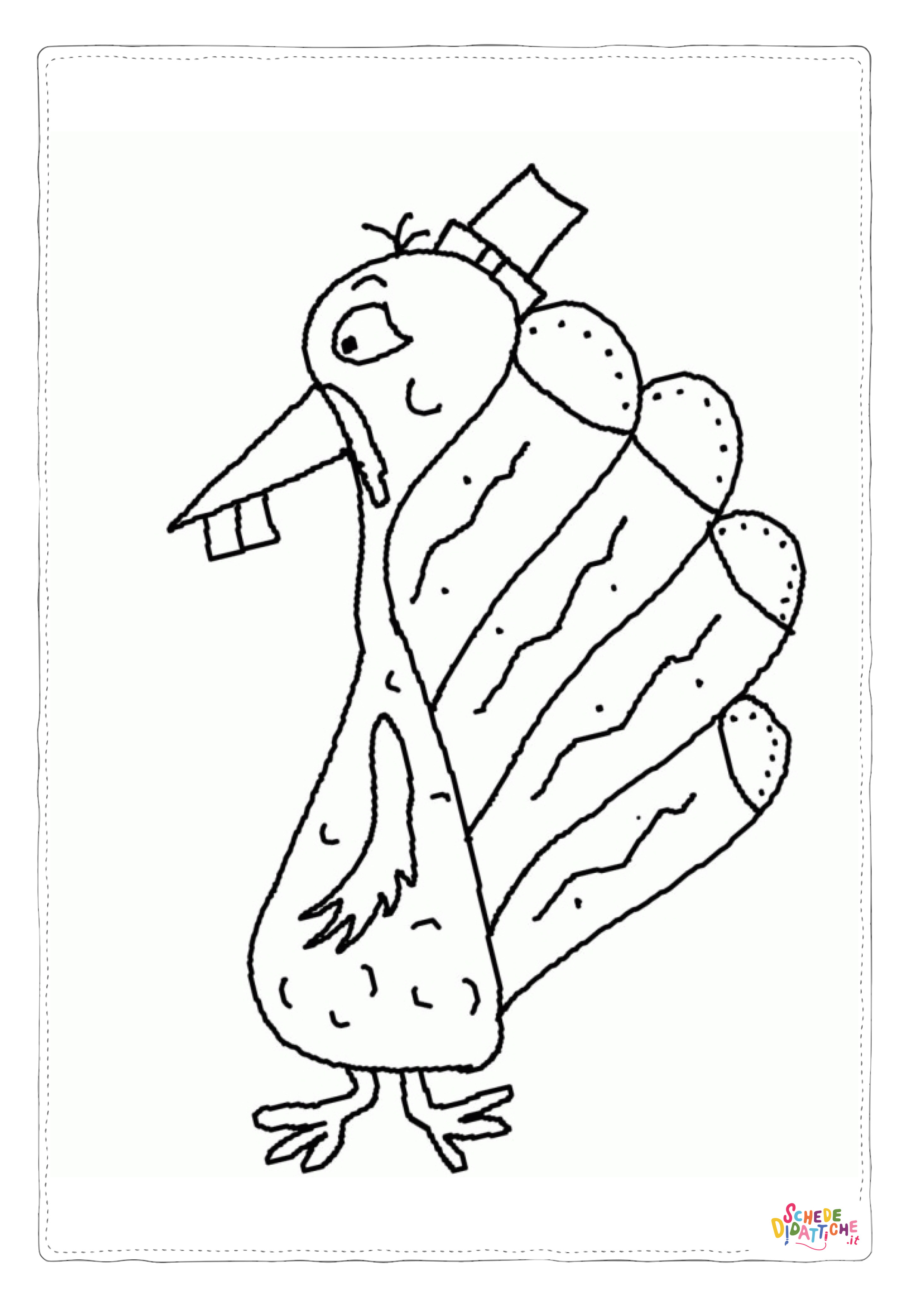 Disegno di tacchino da stampare e colorare 3