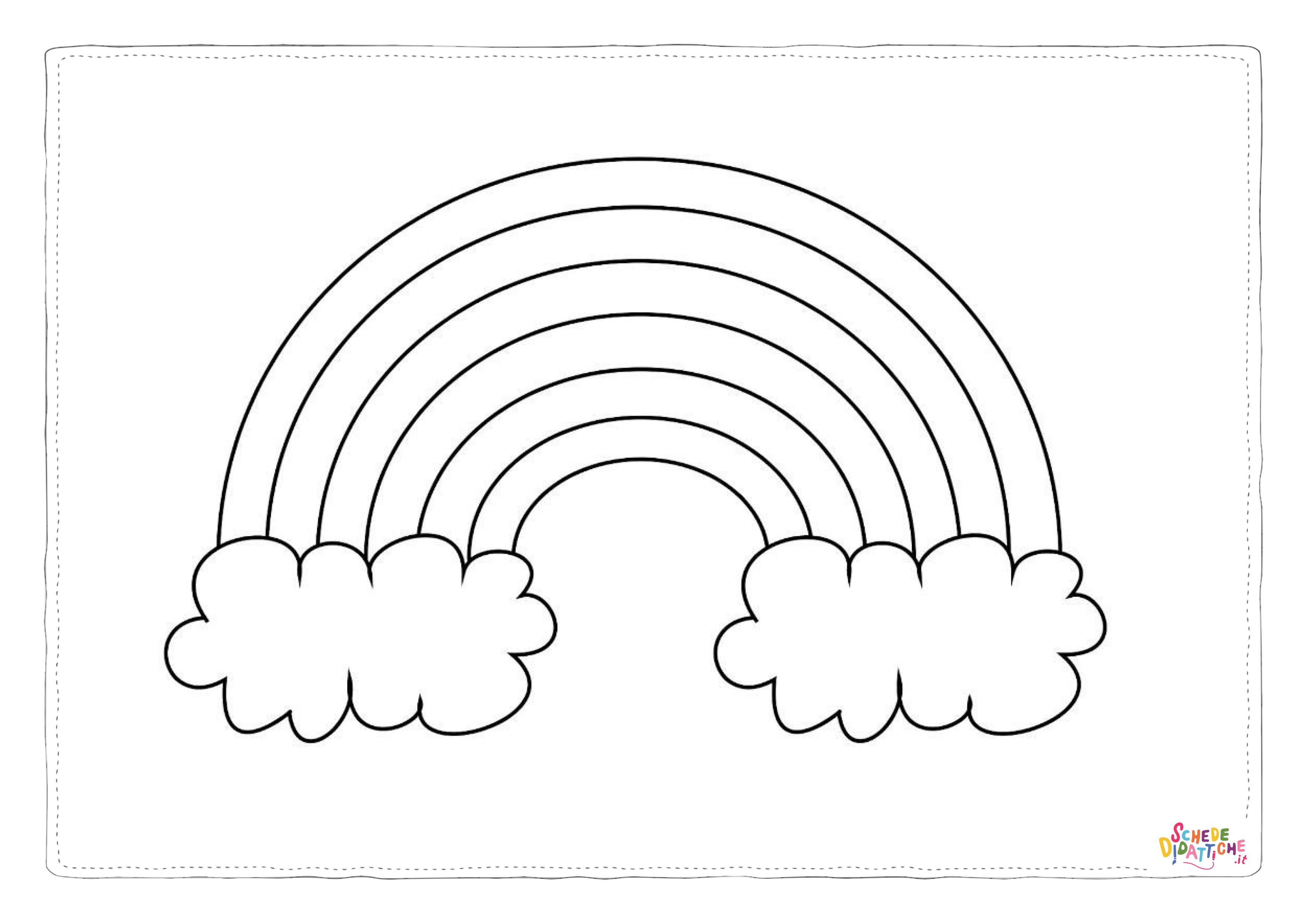 Disegno "Disegno di arcobaleno da stampare e colorare 36" Disegno di arcobaleno da stampare e colorare 36