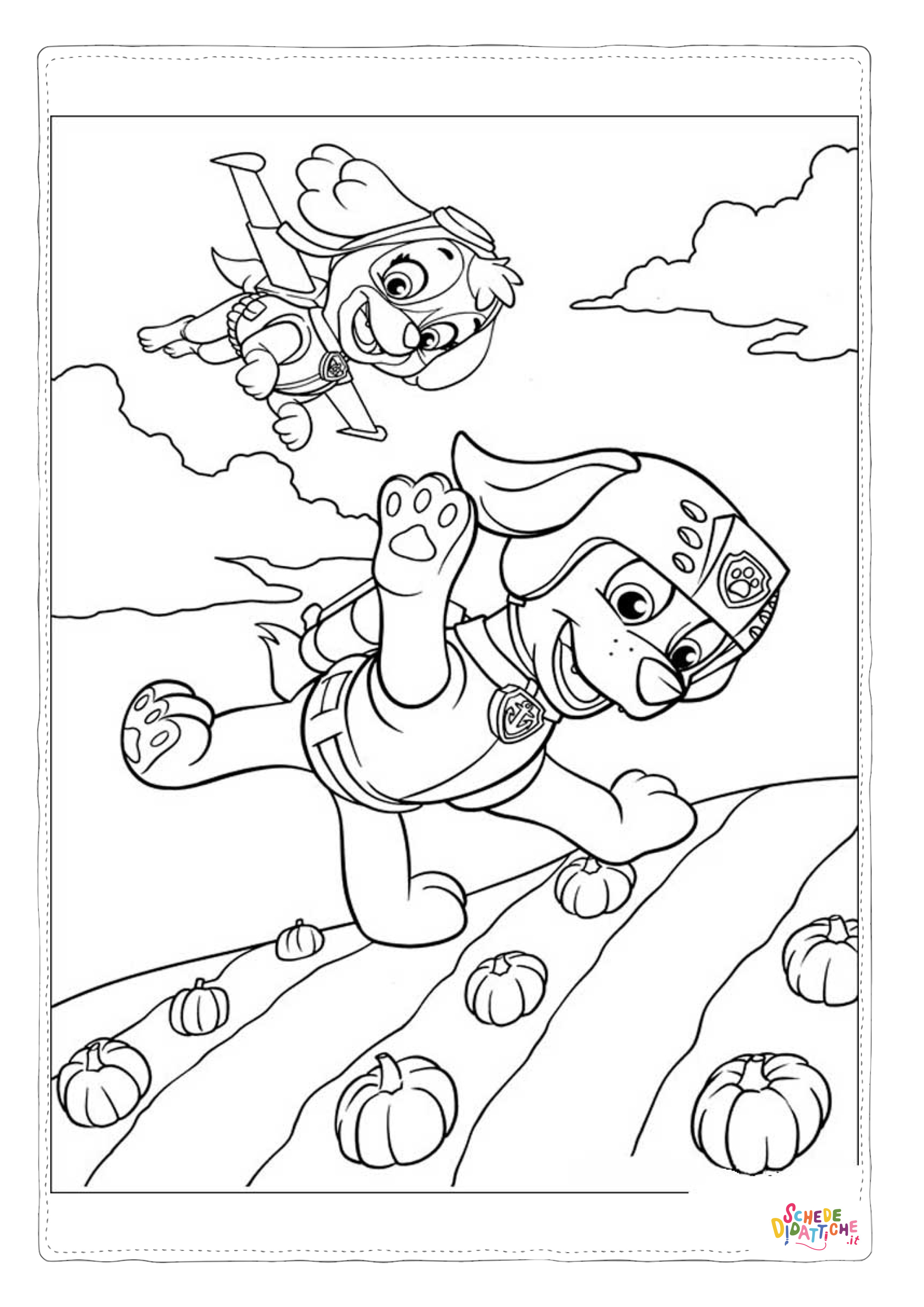 Disegno "Disegno di Paw Patrol - Cane pompiere da stampare e colorare 15" Disegno di Paw Patrol - Cane pompiere da stampare e colorare 15