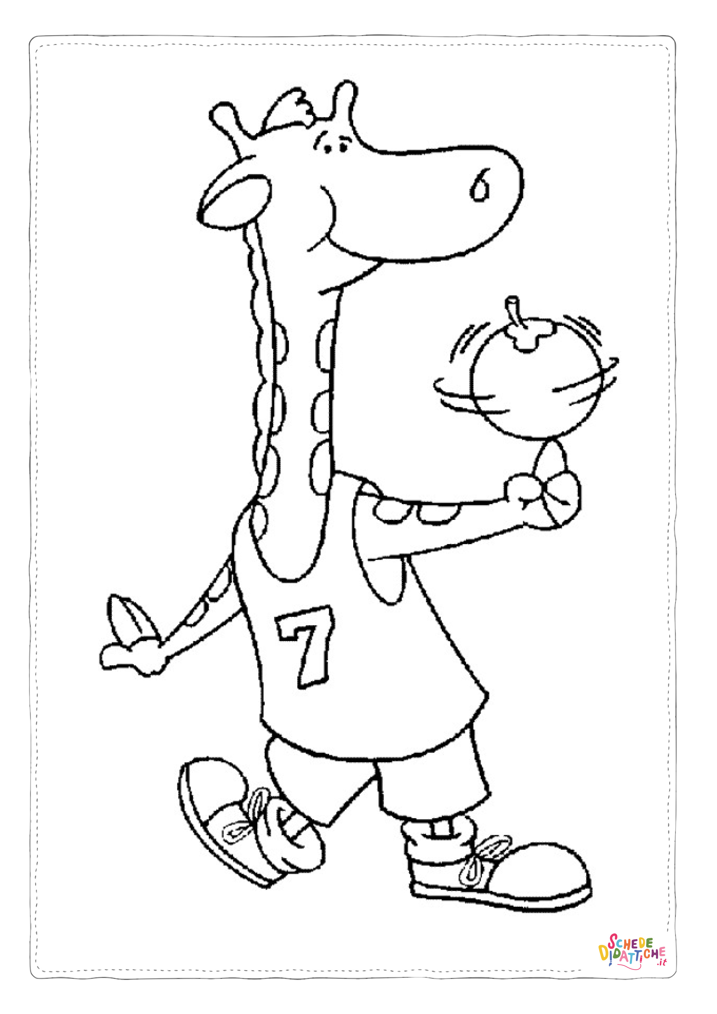 Disegno "Disegno di basket da stampare e colorare 43" Disegno di basket da stampare e colorare 43