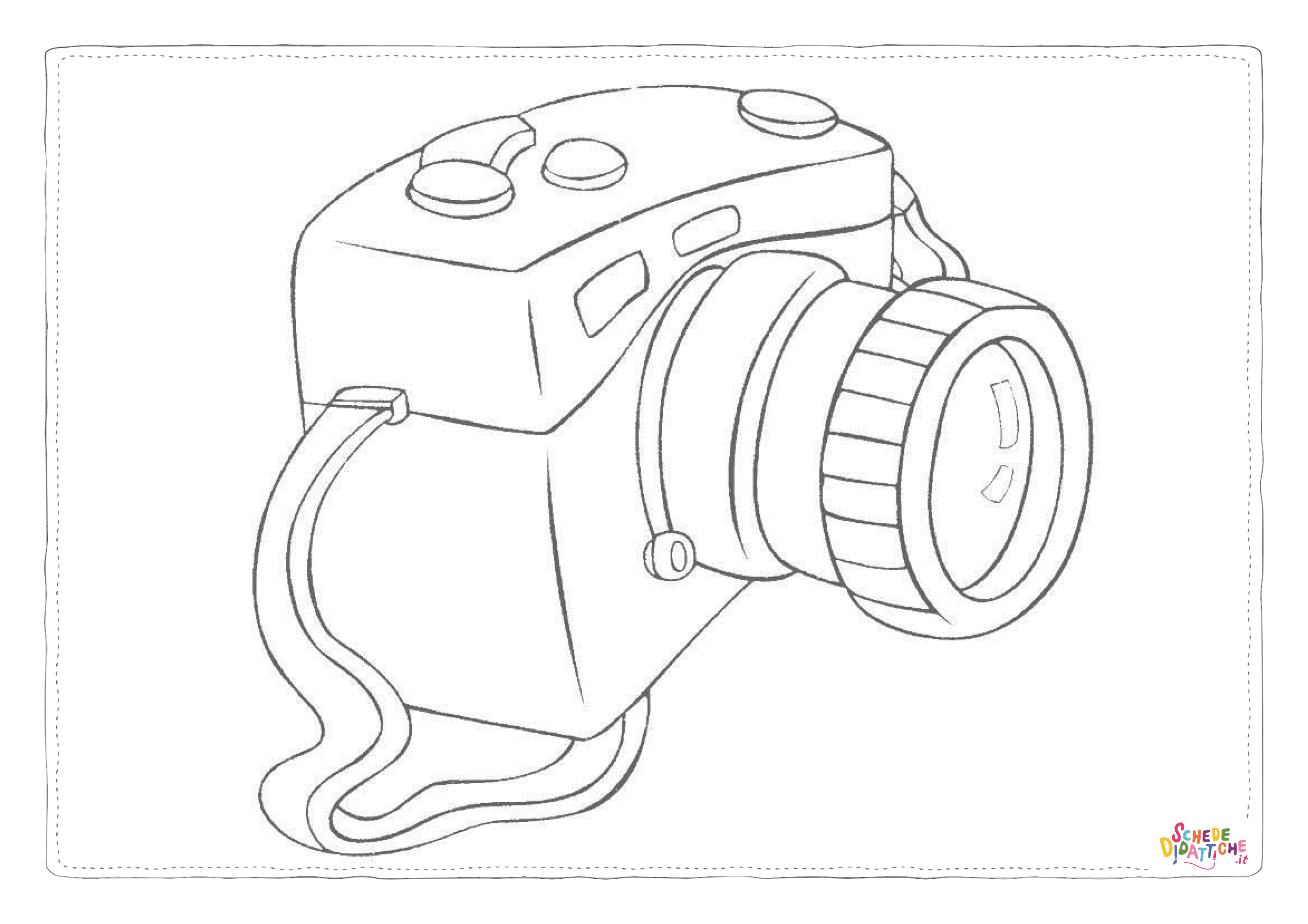 Disegno "Disegno di fotocamera da stampare e colorare 7" Disegno di fotocamera da stampare e colorare 7