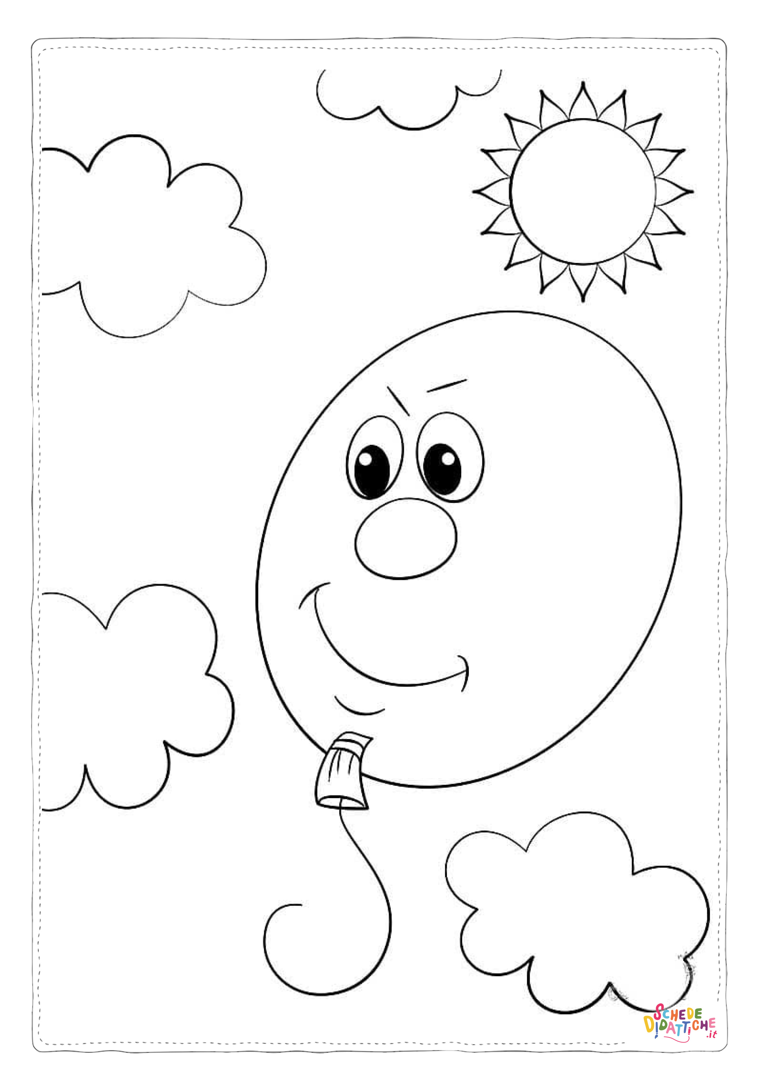 Disegno "Disegno di palloncino da stampare e colorare 12" Disegno di palloncino da stampare e colorare 12
