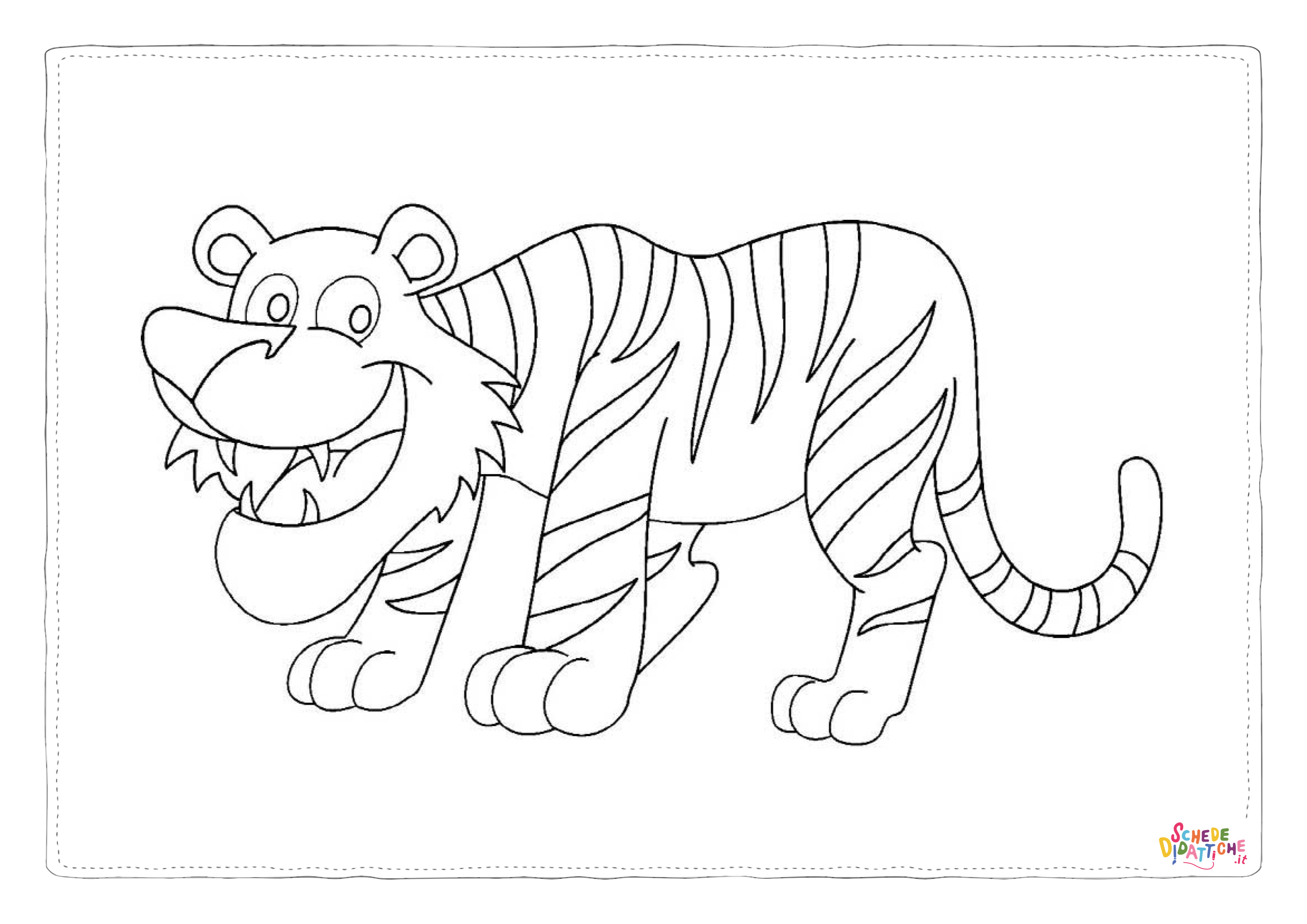 Disegno "Disegno di tigre da stampare e colorare 23" Disegno di tigre da stampare e colorare 23