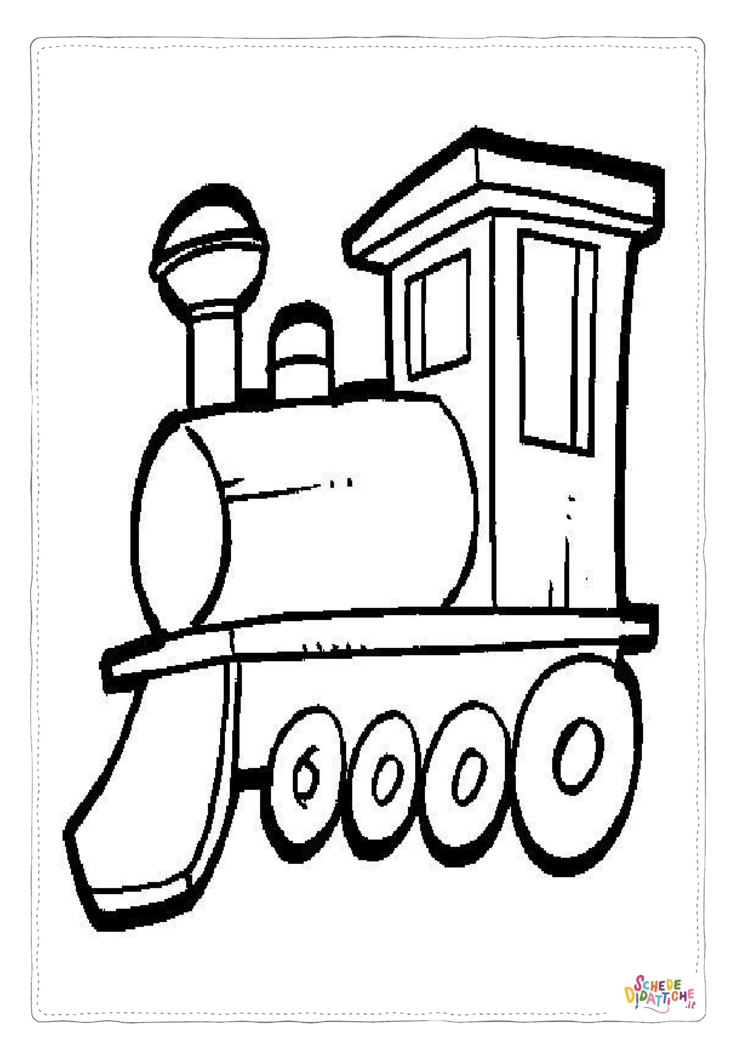 Disegno di treno da stampare e colorare 38