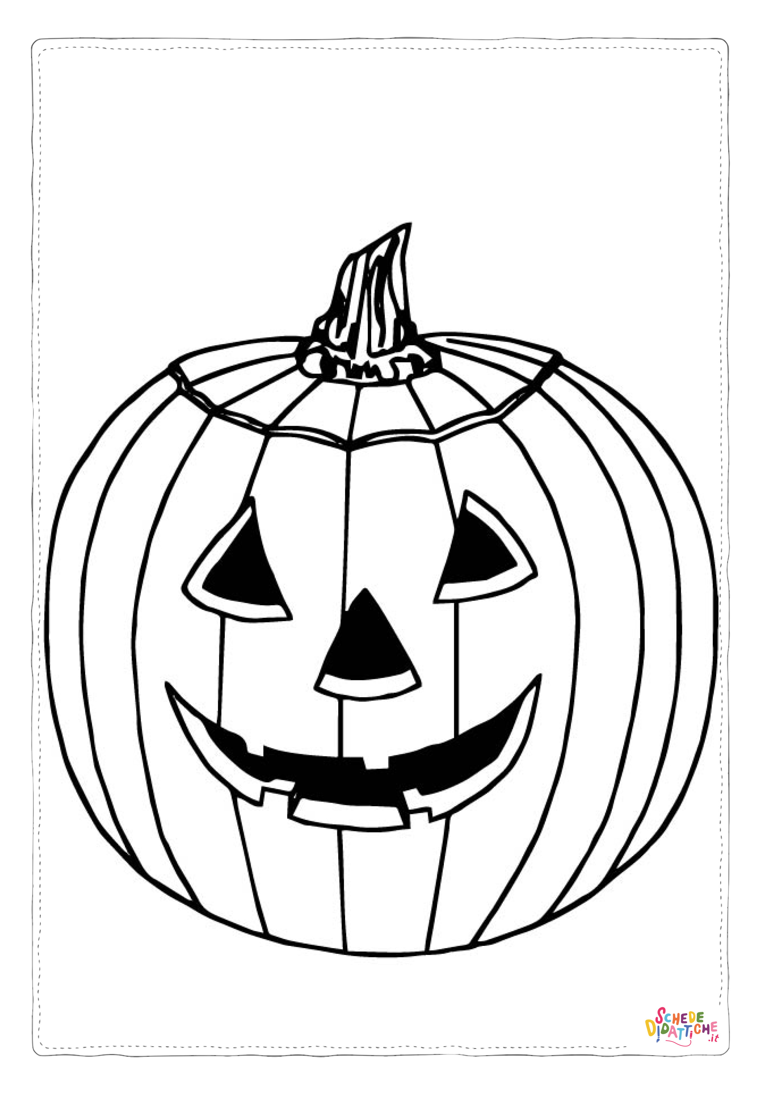 Disegno "Disegno di zucca di Halloween da stampare e colorare 136" Disegno di zucca di Halloween da stampare e colorare 136