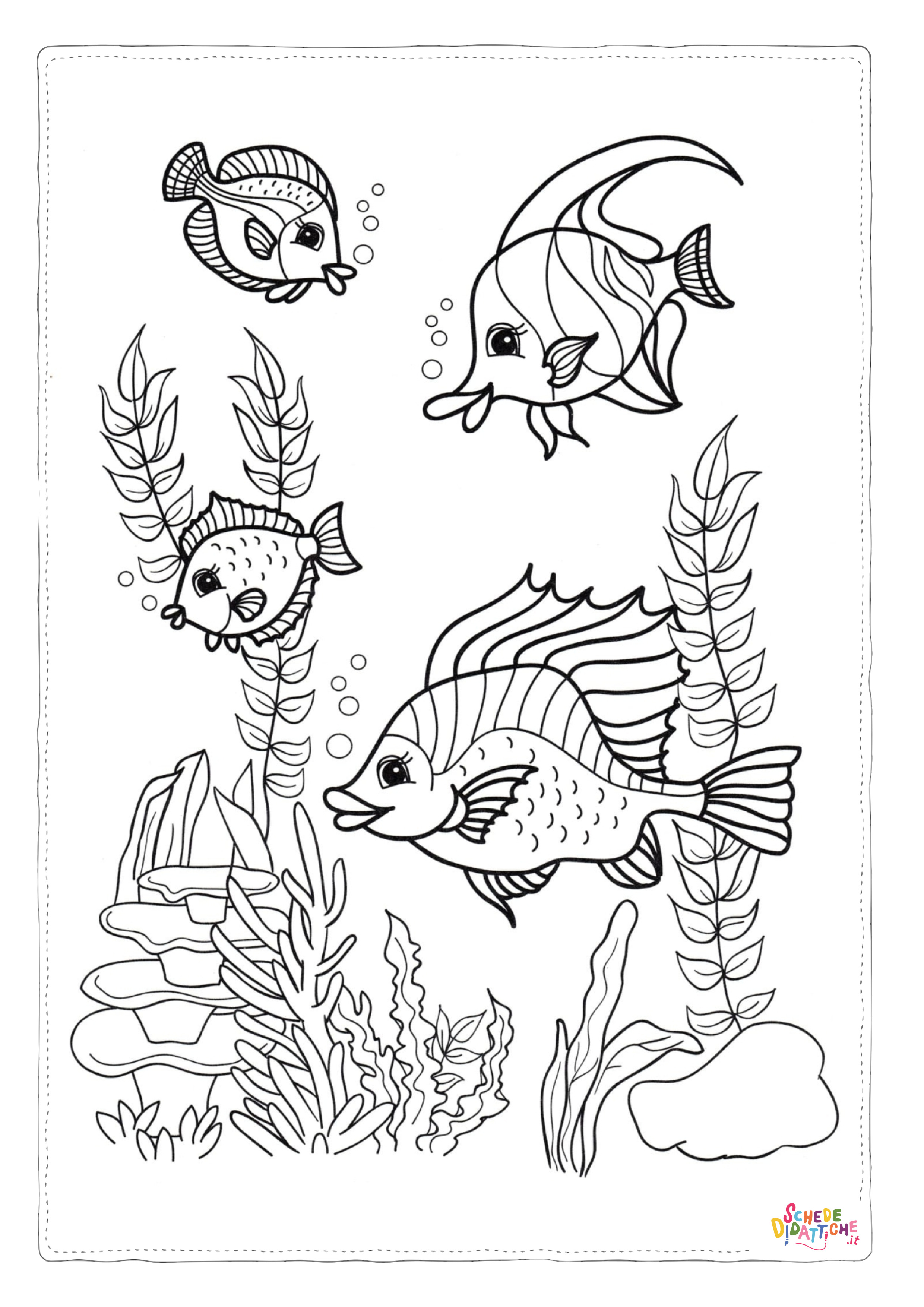 Disegno "Disegno di pesce da stampare e colorare 143" Disegno di pesce da stampare e colorare 143
