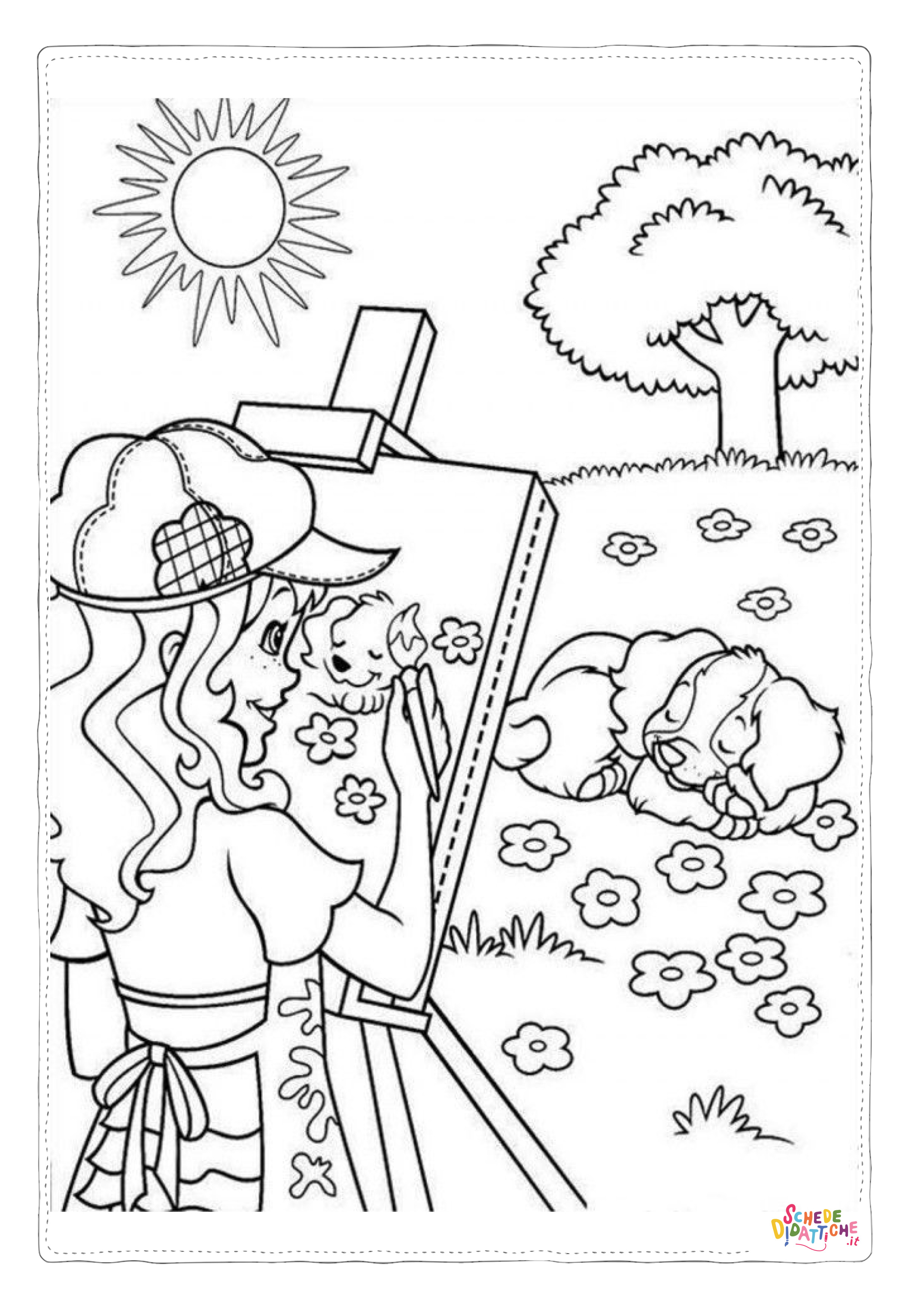 Disegno "Disegno di artista da stampare e colorare 15" Disegno di artista da stampare e colorare 15