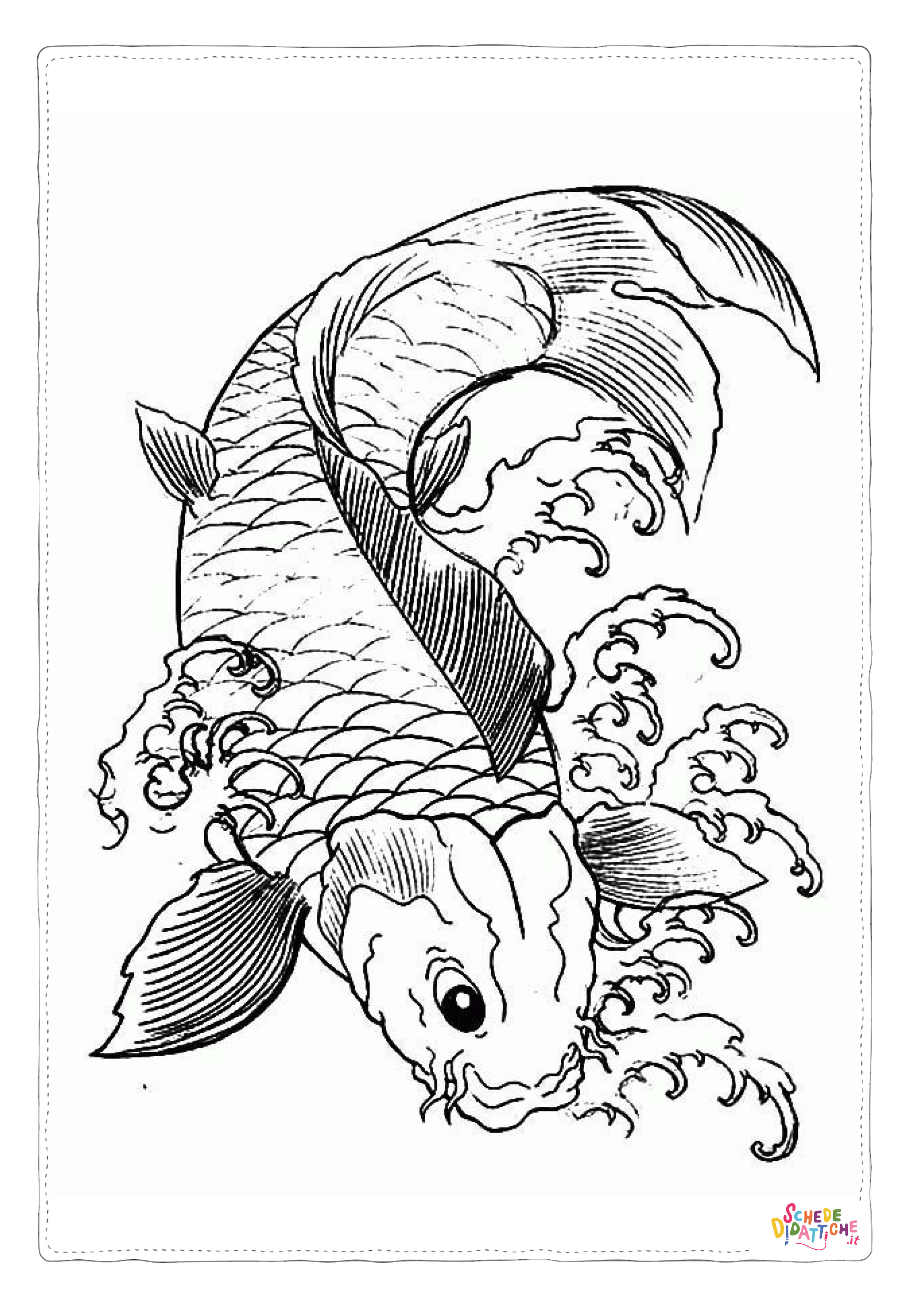 Disegno "Disegno di pesce da stampare e colorare 253" Disegno di pesce da stampare e colorare 253