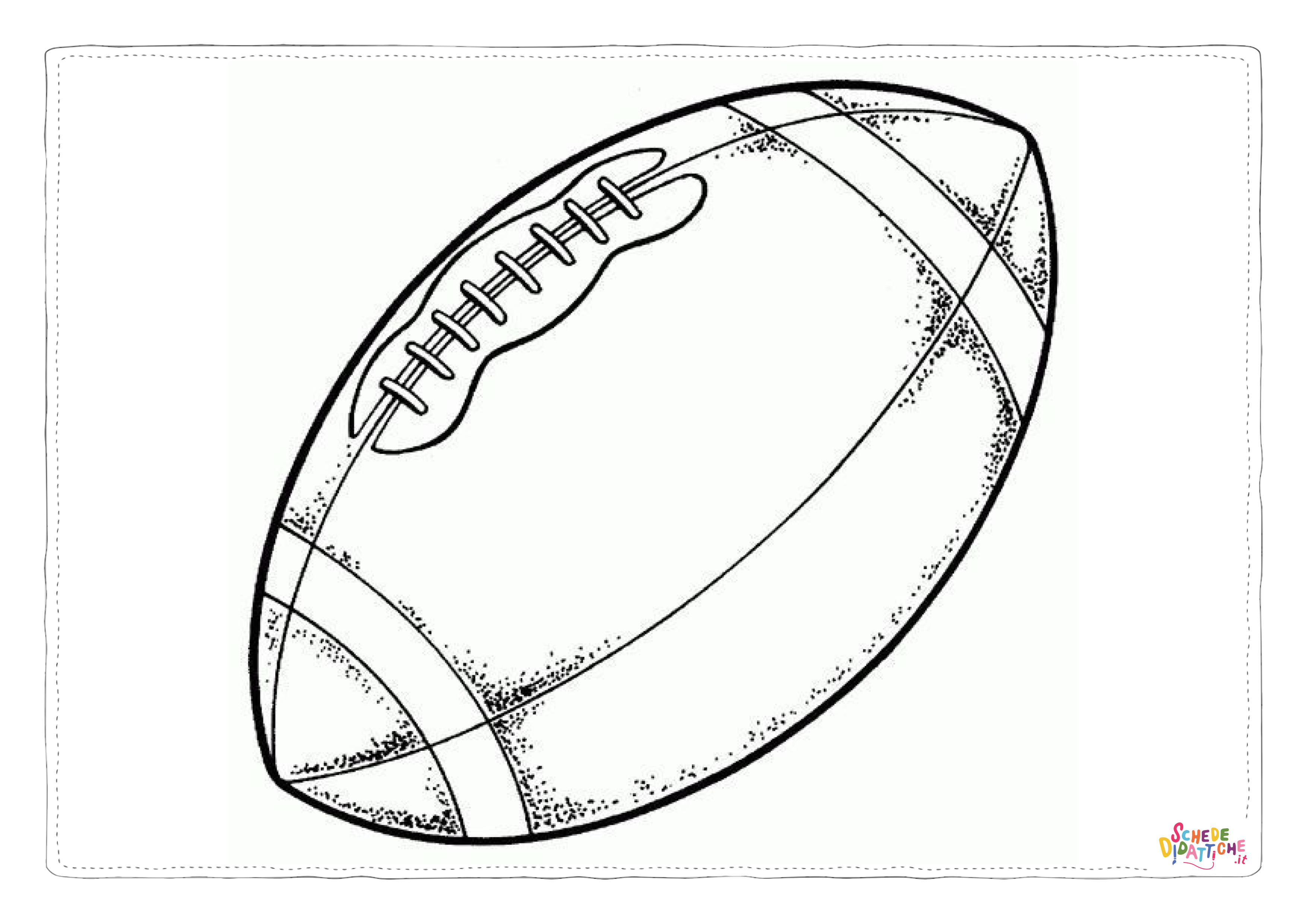 Disegno "Disegno di football americano da stampare e colorare 43" Disegno di football americano da stampare e colorare 43
