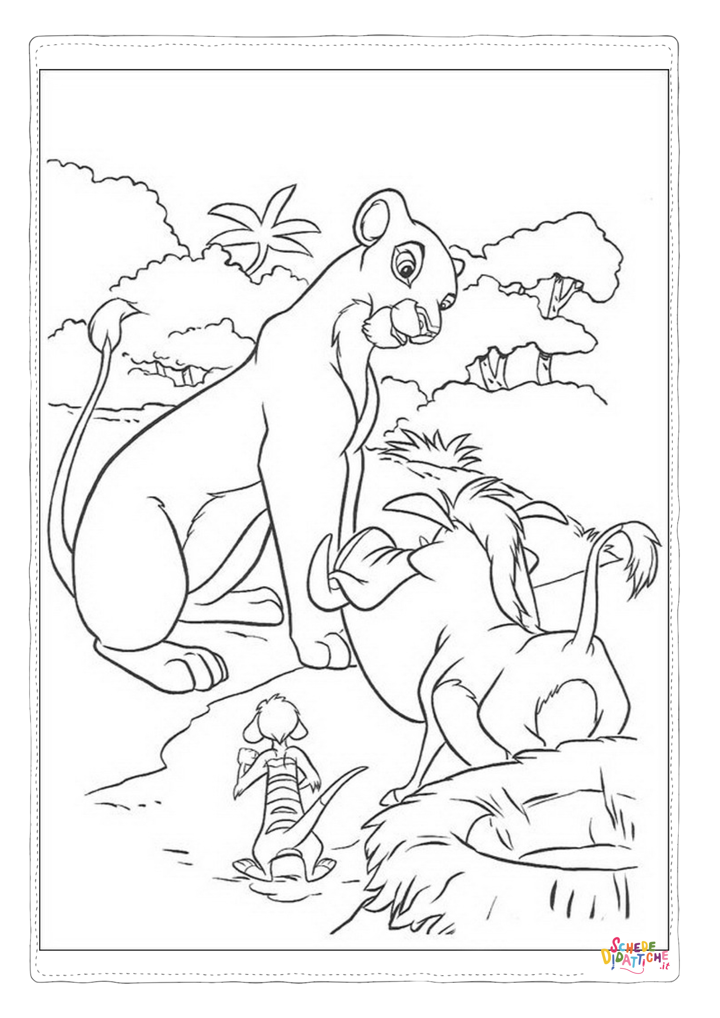 Disegno "Disegno di Re Leone da stampare e colorare 129" Disegno di Re Leone da stampare e colorare 129