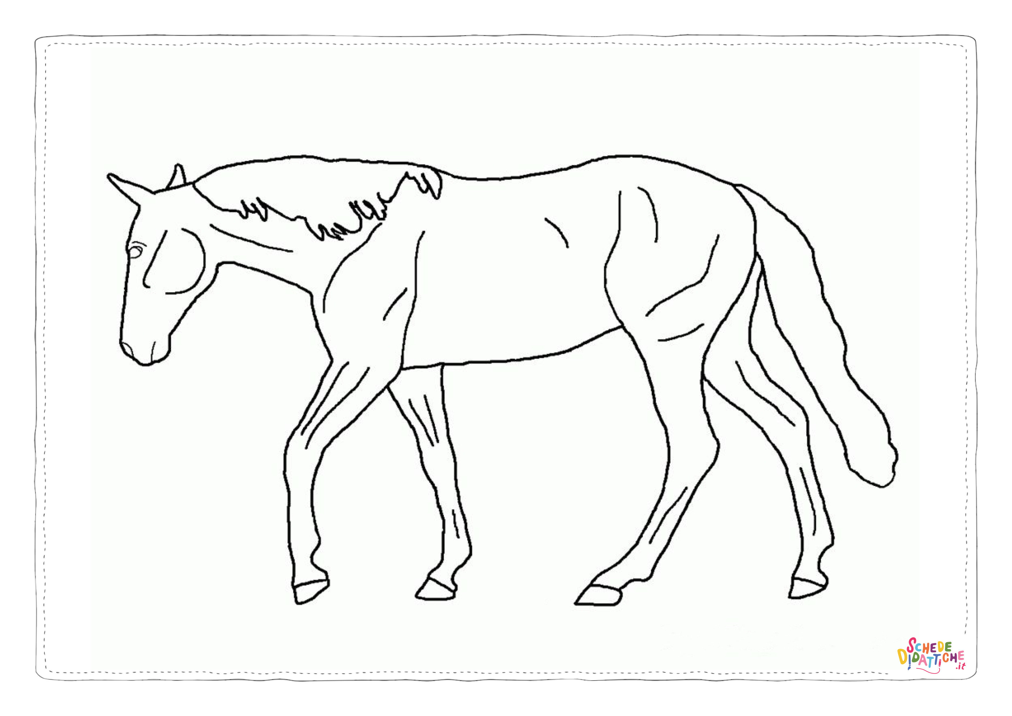 Disegno "Disegno di cavallo da stampare e colorare 183" Disegno di cavallo da stampare e colorare 183