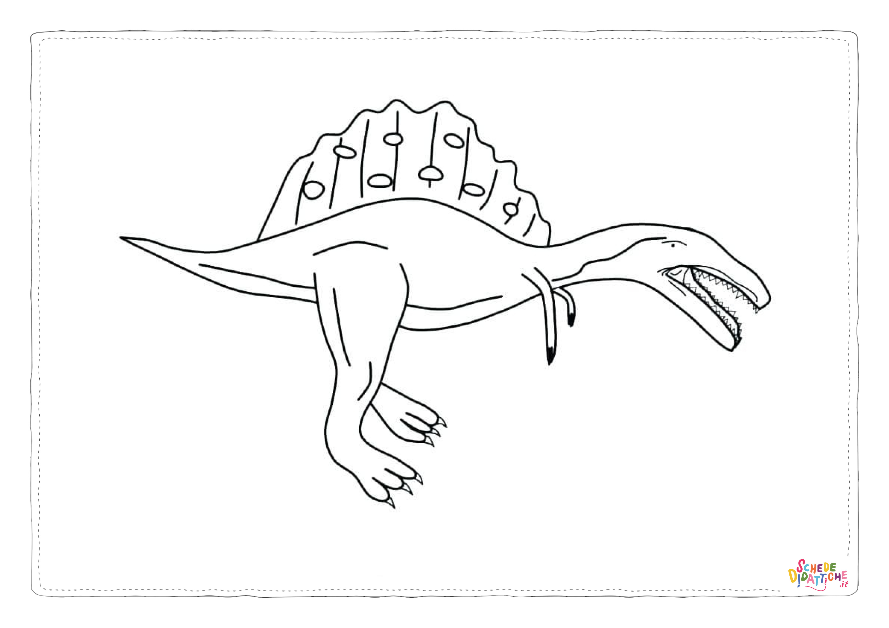 Disegno "Disegno di Spinosauro da stampare e colorare 11" Disegno di Spinosauro da stampare e colorare 11