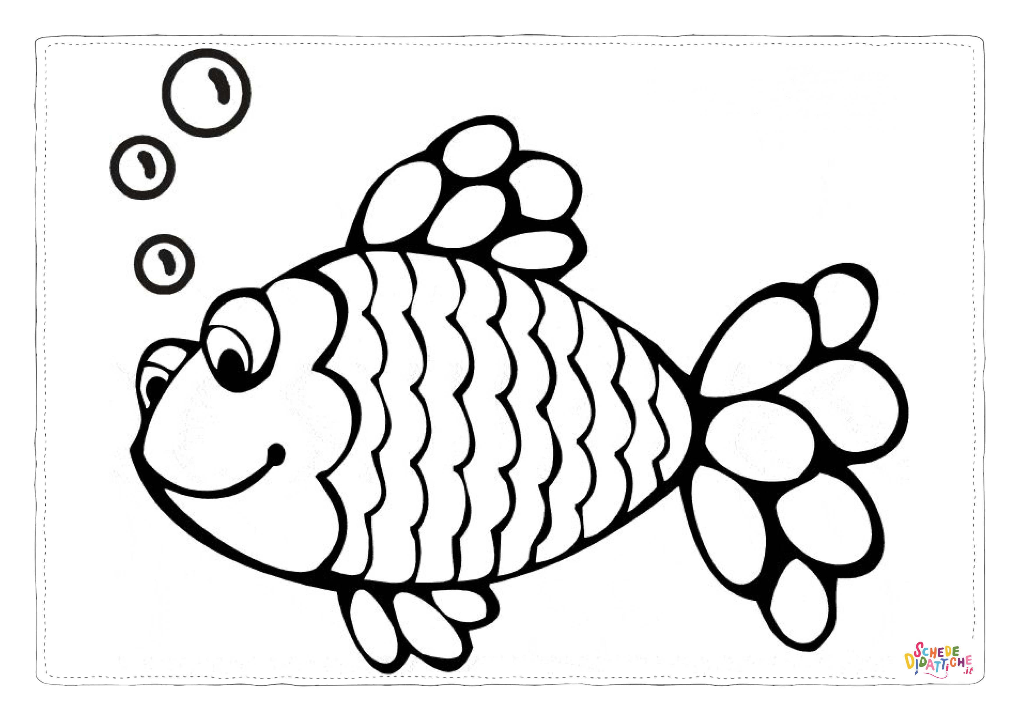 Disegno "Disegno di pesce da stampare e colorare 250" Disegno di pesce da stampare e colorare 250