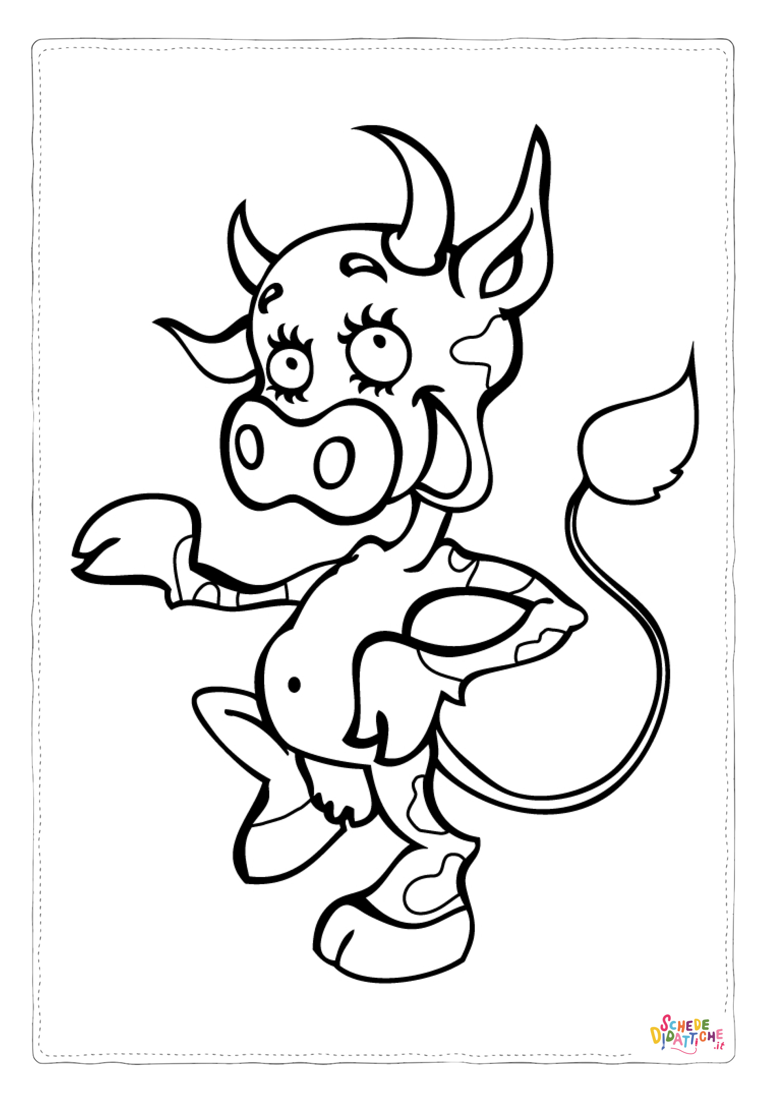 Disegno di mucca da stampare e colorare 43