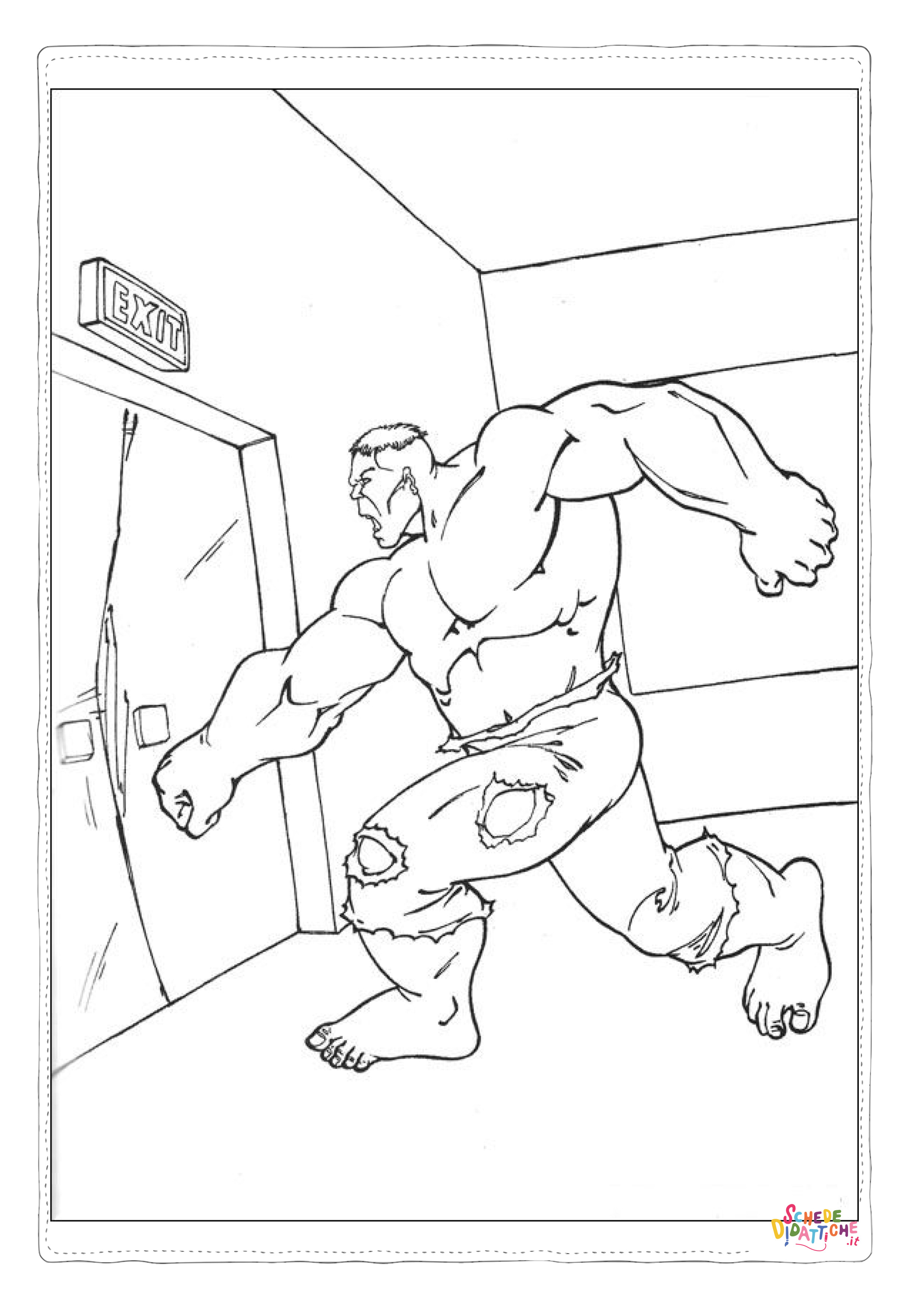 Disegno "Disegno di Hulk da stampare e colorare 55" Disegno di Hulk da stampare e colorare 55
