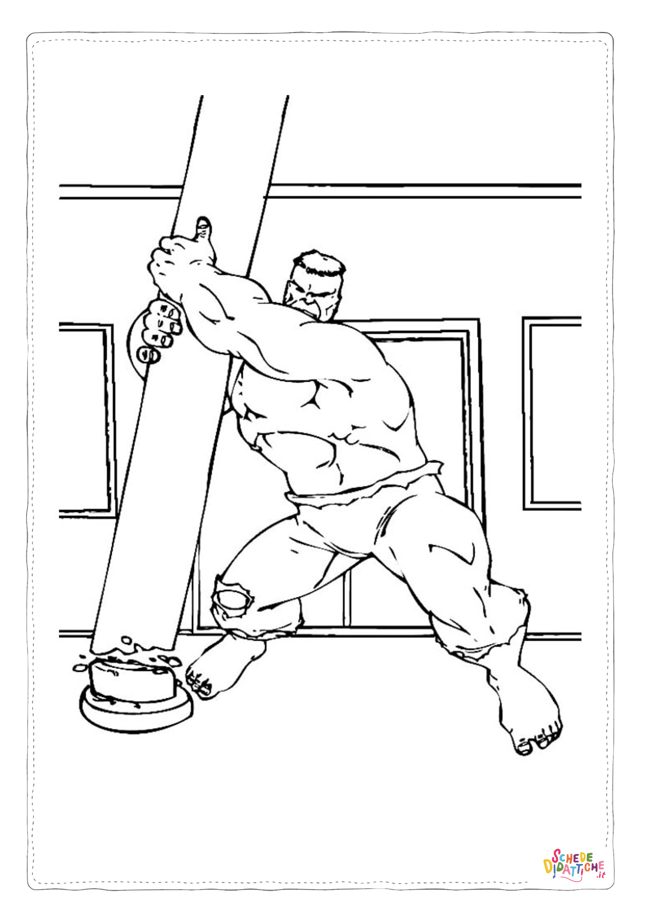 Disegno "Disegno di Hulk da stampare e colorare 125" Disegno di Hulk da stampare e colorare 125