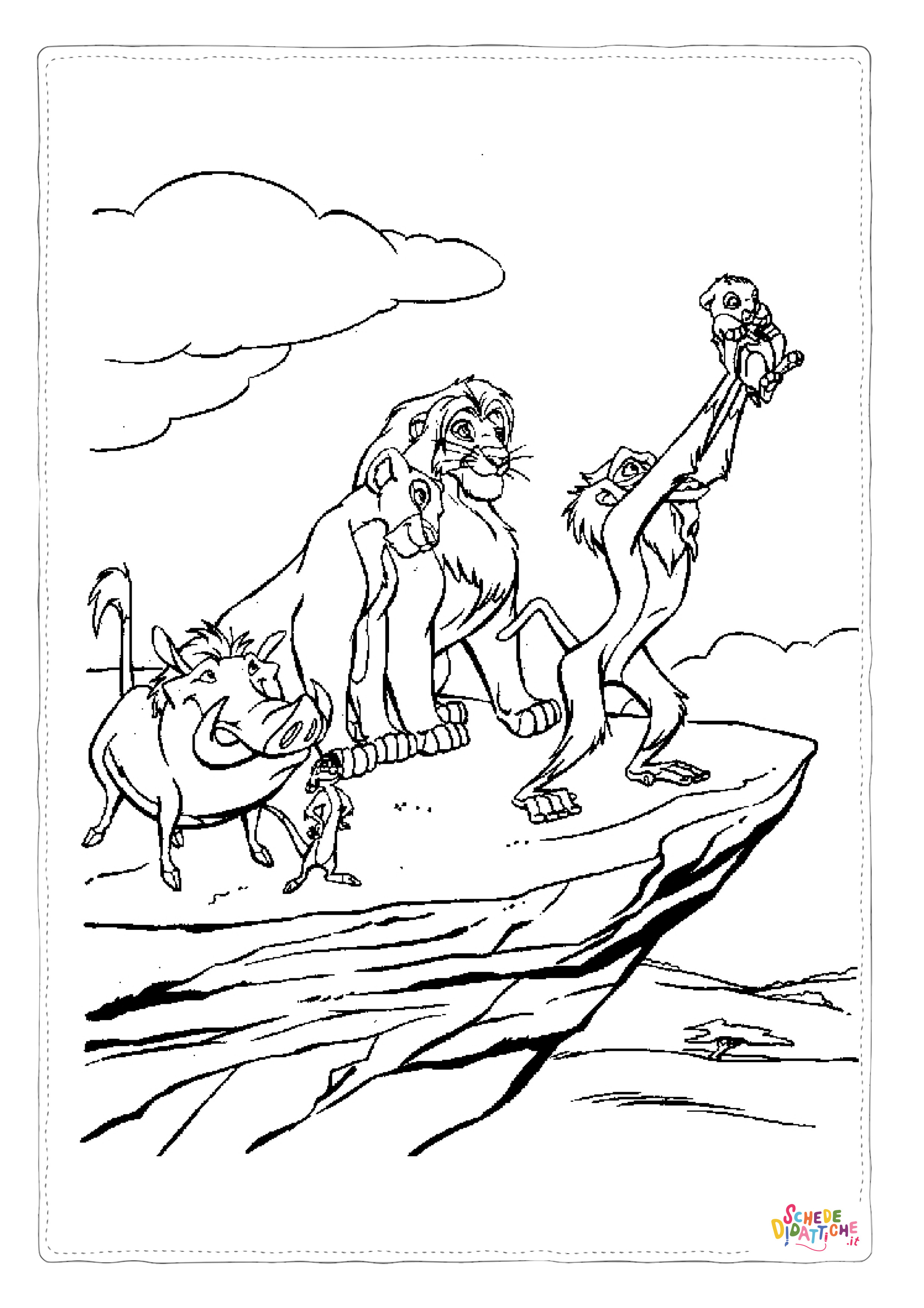 Disegno "Disegno di Re Leone da stampare e colorare 52" Disegno di Re Leone da stampare e colorare 52