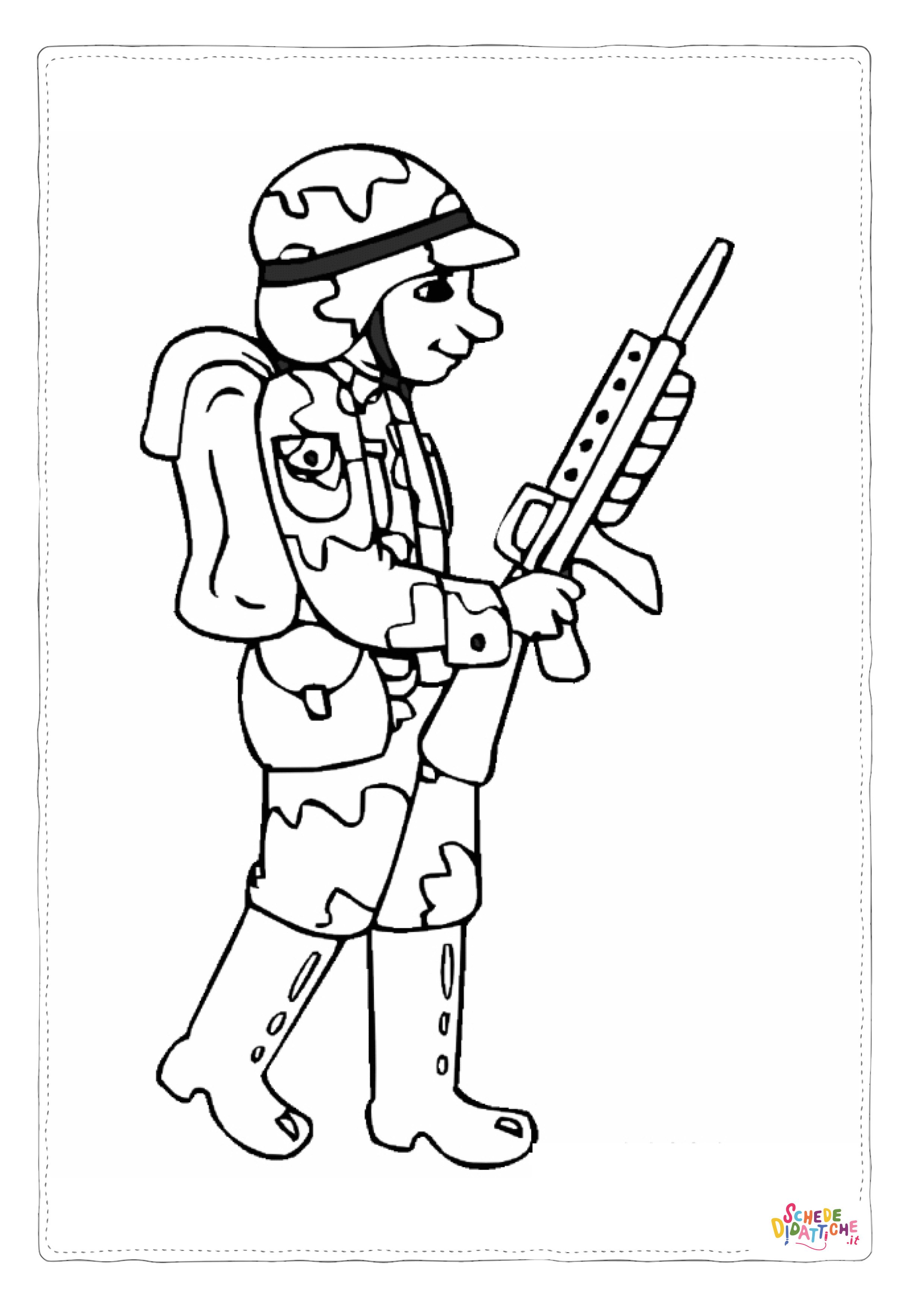 Disegno di soldato da stampare e colorare 17