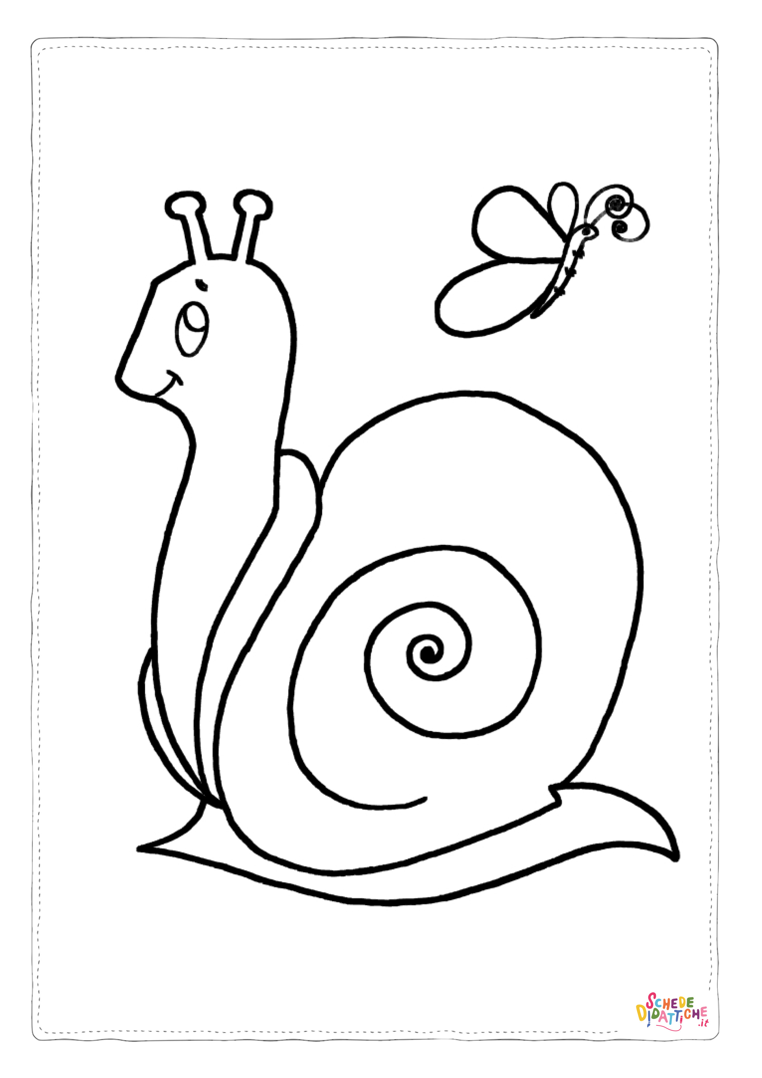 Disegno di lumaca da stampare e colorare 3