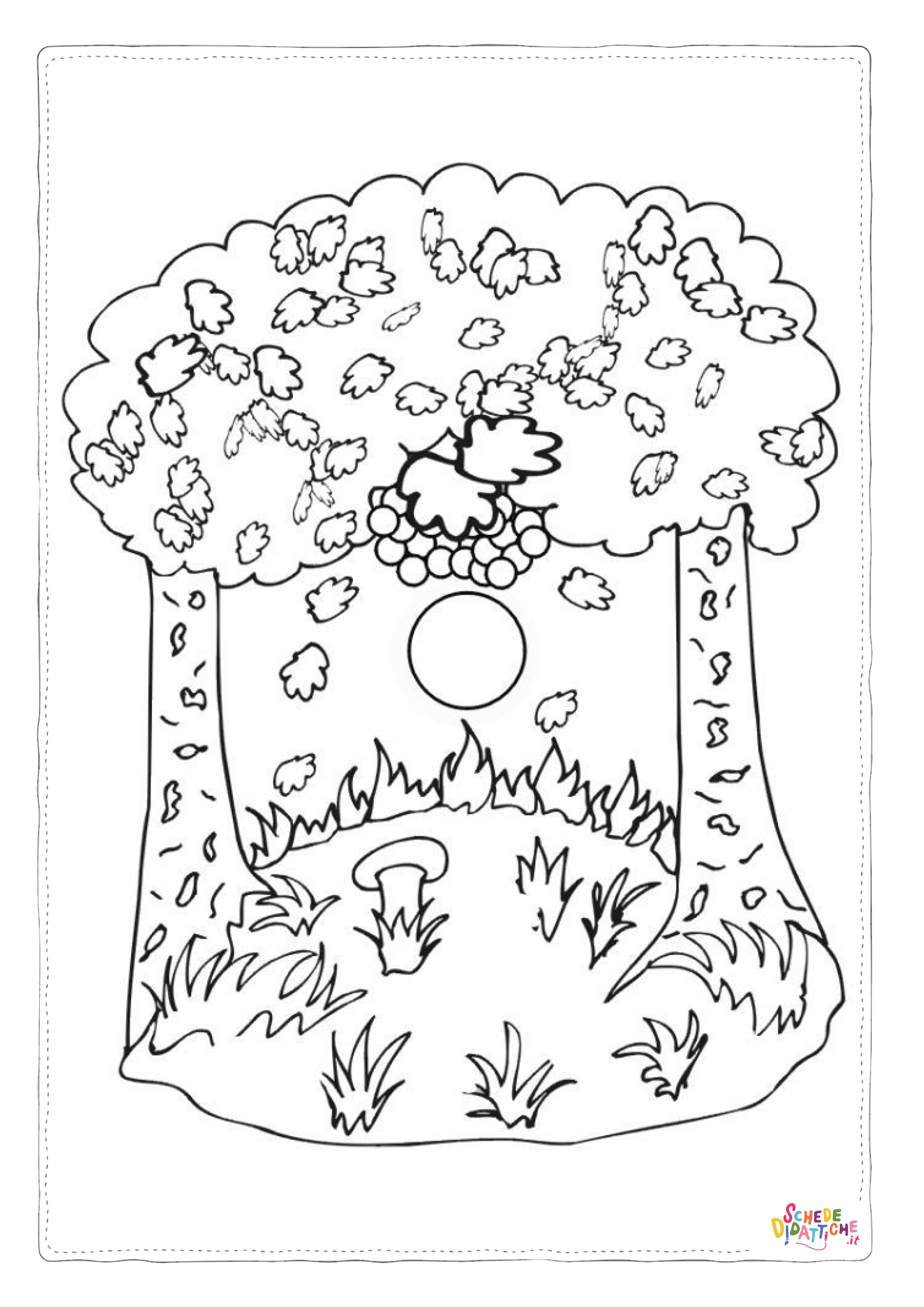 Disegno "Disegno di fungo da stampare e colorare" Disegno di fungo da stampare e colorare