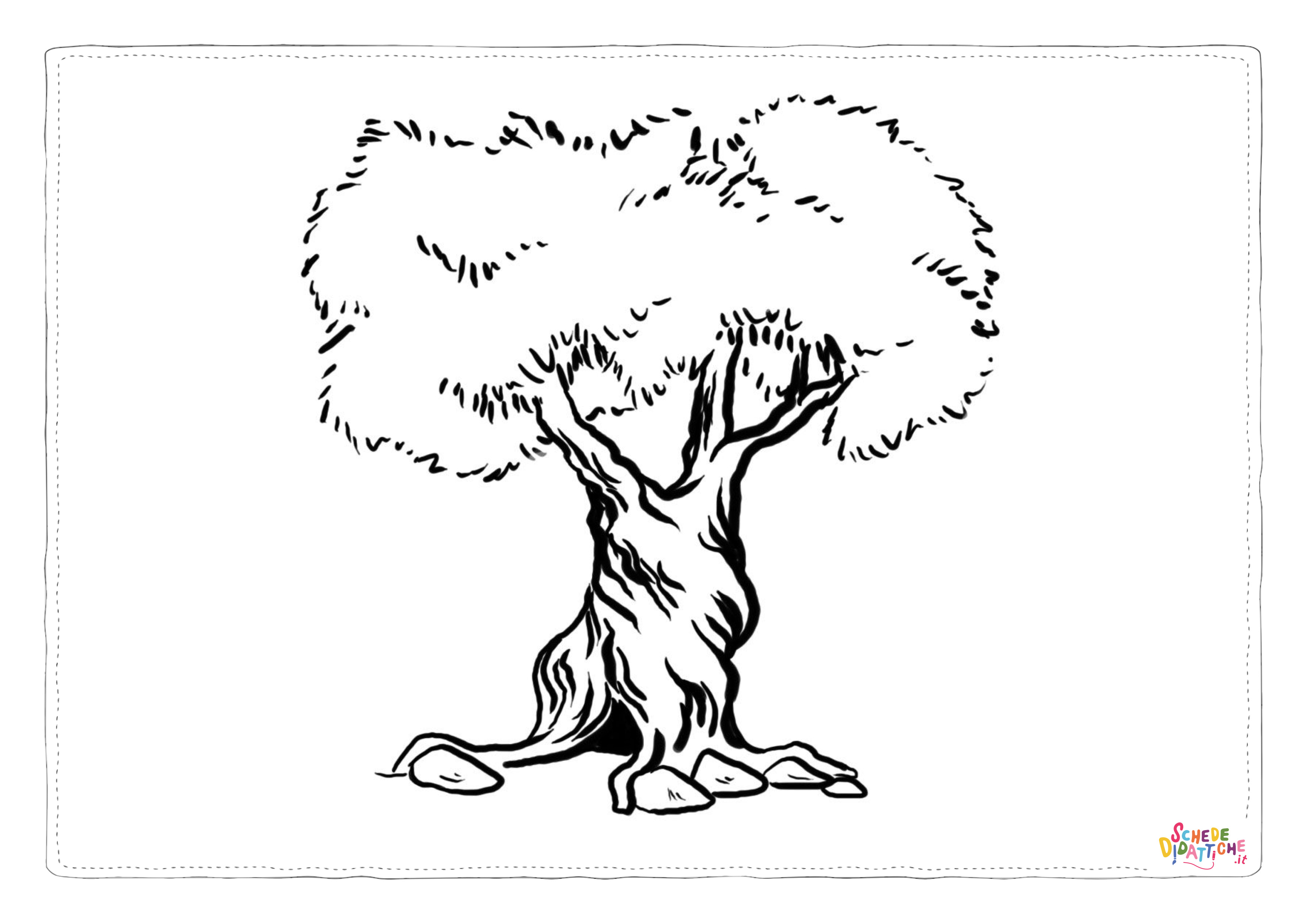 Disegno "Disegno di albero da stampare e colorare 84" Disegno di albero da stampare e colorare 84