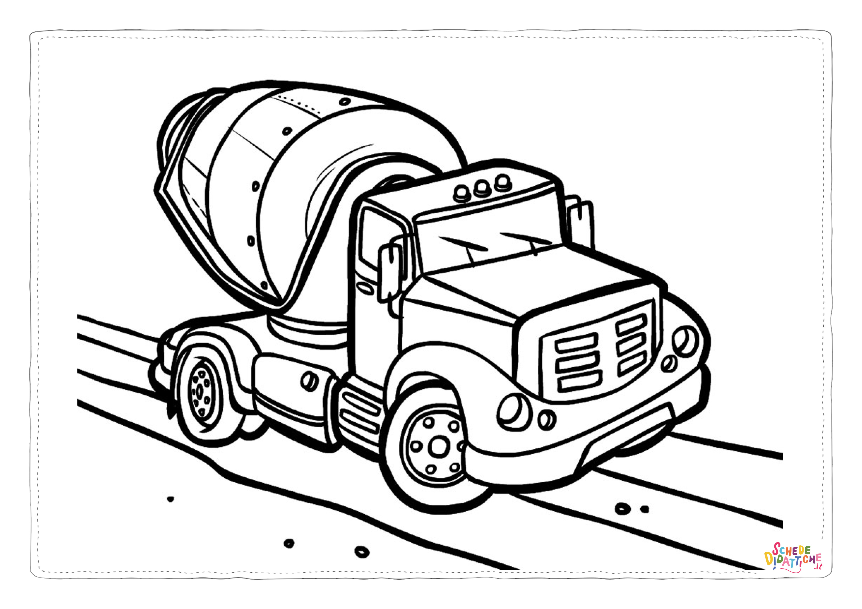 Disegno "Disegno di mezzo da lavoro da stampare e colorare 59" Disegno di mezzo da lavoro da stampare e colorare 59